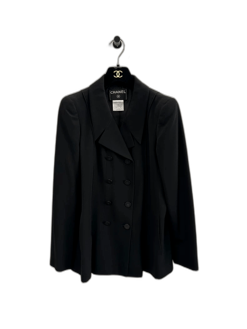 Chanel Chanel Black DoubleBreasted Jacket for Women -2505 Size US XS / EU 42 / 0 - 1 Thumbnail