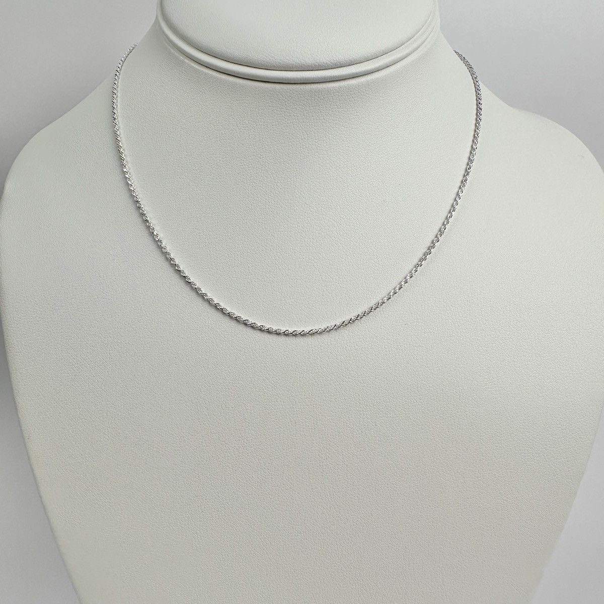 Jewelry Silver Chain Solid .925 Silver Rope Chain 1.5mm 16 Inches Size ONE SIZE - 1 Thumbnail