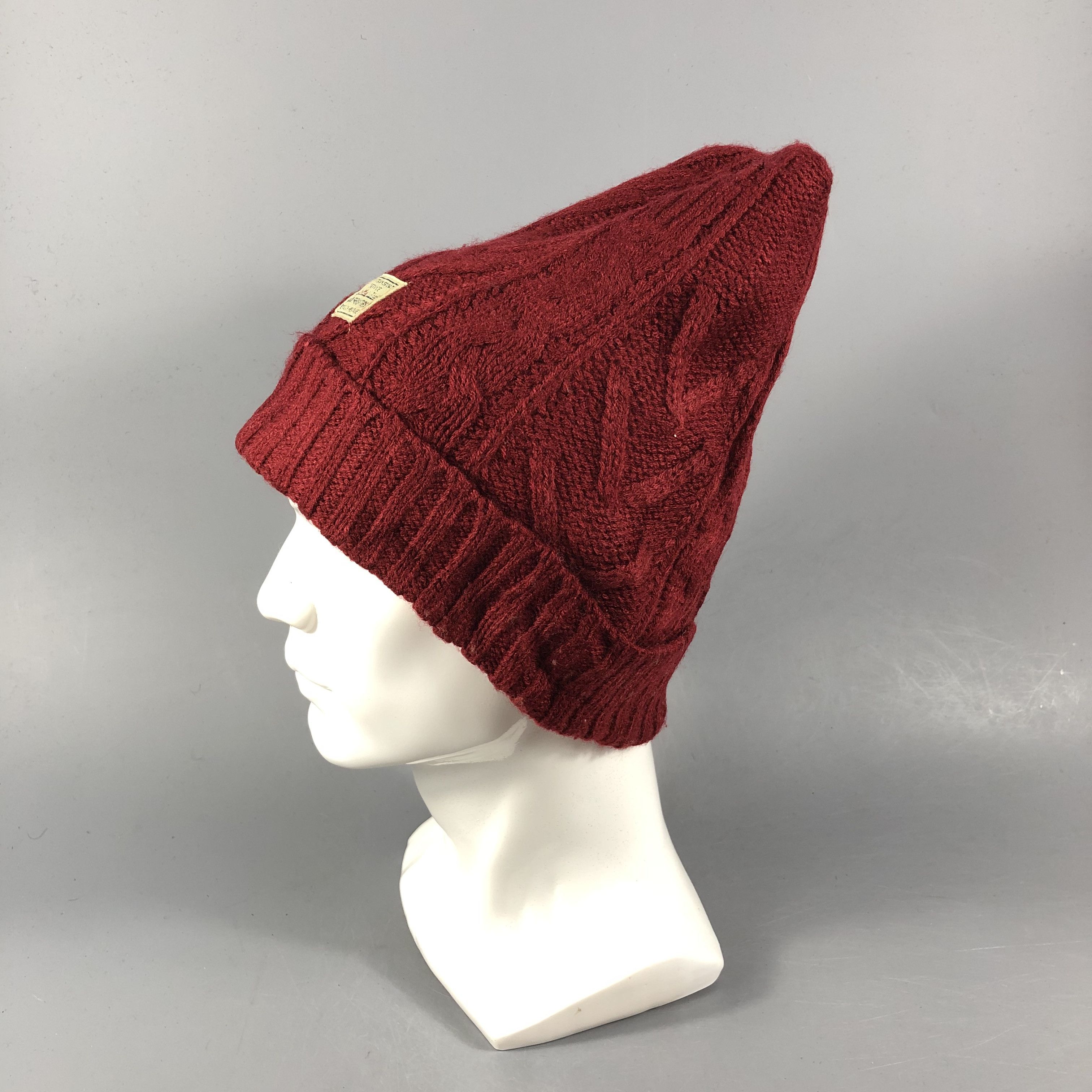 Japanese Brand Je T'aime Pleated Knit Beanie Snowcap Snow Hat B900 Size ONE SIZE - 2 Thumbnail