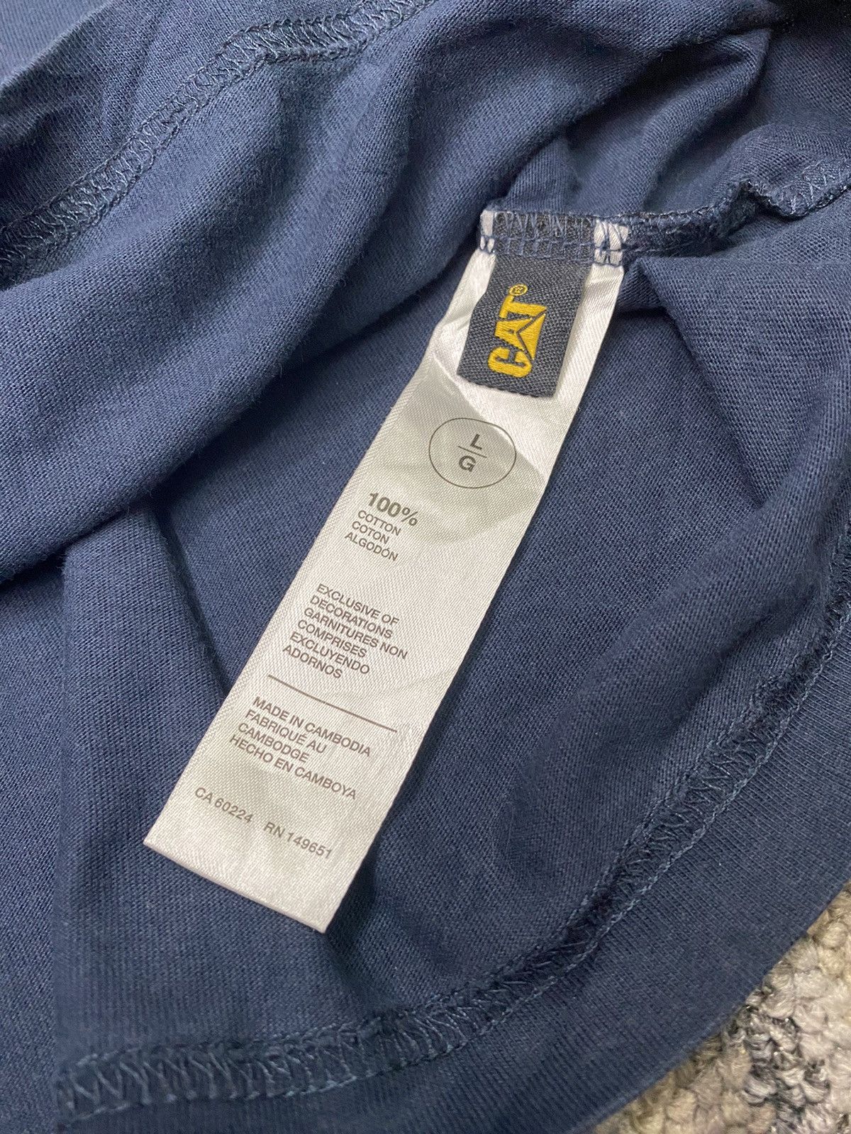 Caterpillar Caterpillar blue yellow tshirt Size US L / EU 52-54 / 3 - 9 Thumbnail
