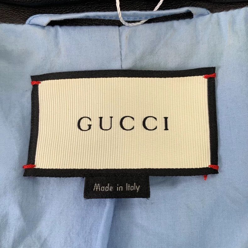 Gucci Gucci Black studded sheep leather lapel long-sleeved leathe Size US S / EU 44-46 / 1 - 5 Thumbnail