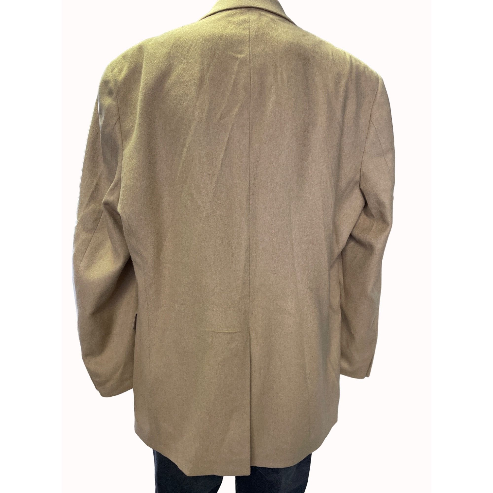 Andrew Fezza Andrew Fezza Men's Beige Sports Coat/Camel Hair Blazer Size Size 44L - 3 Thumbnail