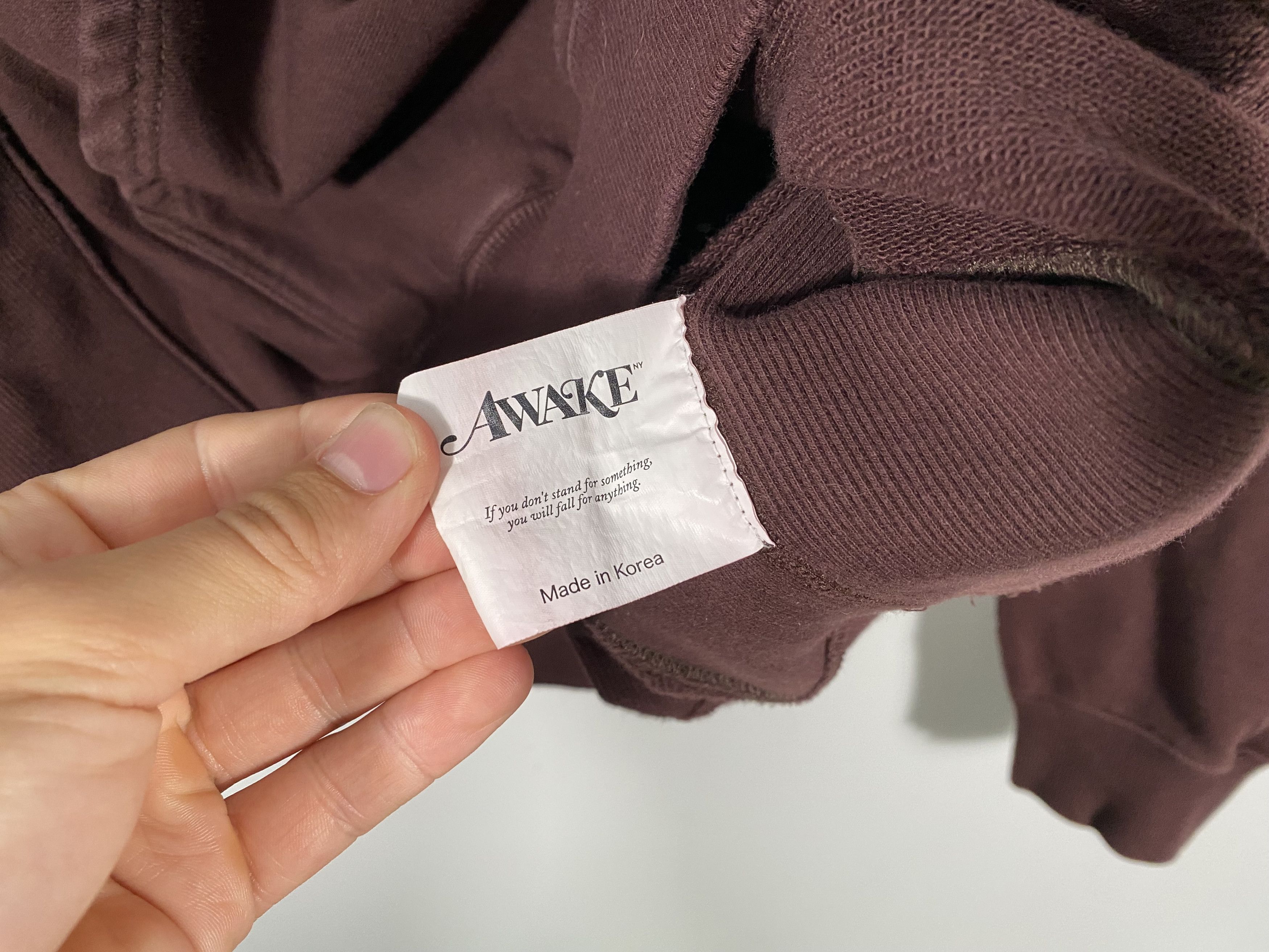 Awake NY Awake NY Classic Outline Logo Paneled Boxy Brown Hoodie Size US L / EU 52-54 / 3 - 6 Thumbnail