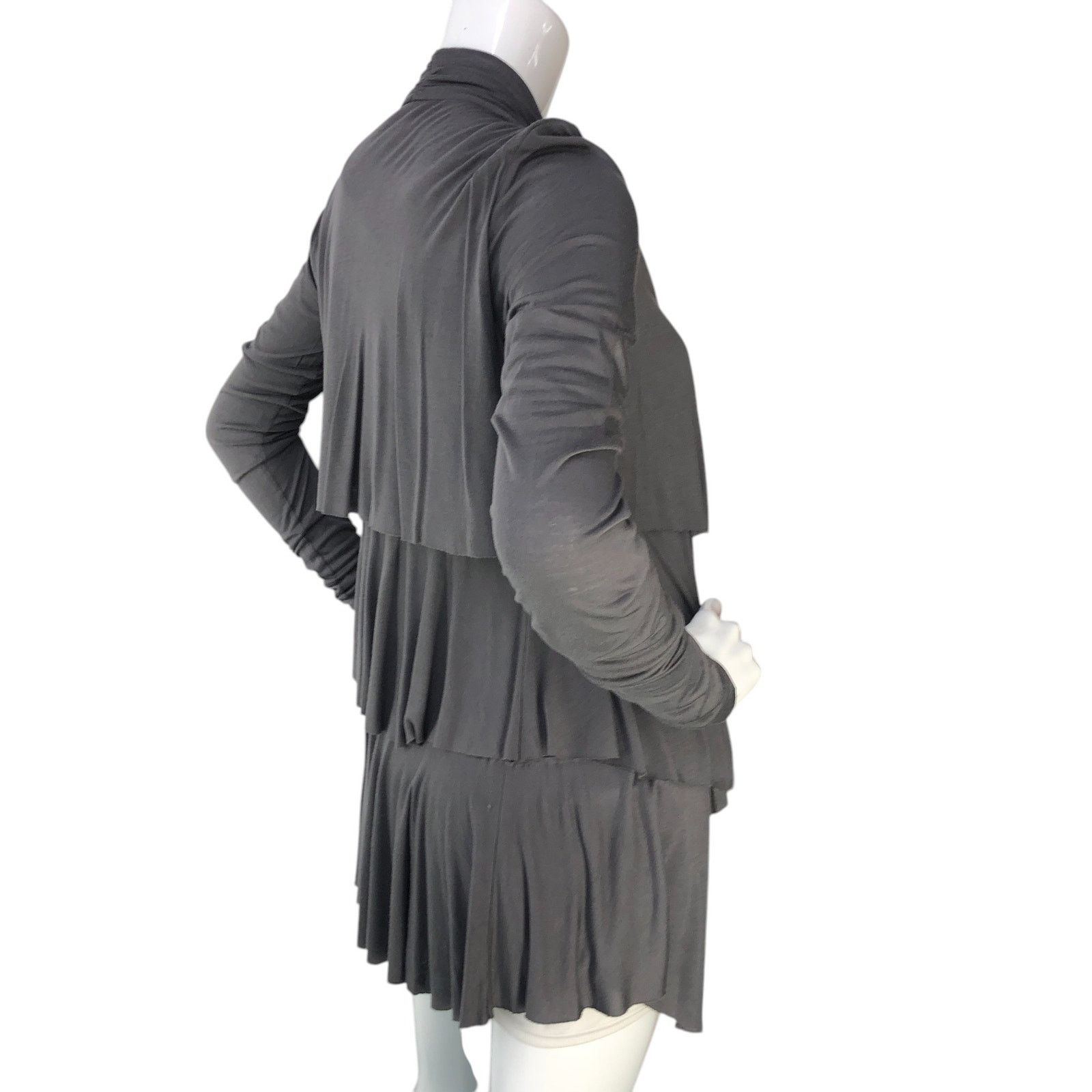 Bailey 44 Bailey 44 Size S Cardigan Open Tiered Ruffle Gray USA MADE Size S / US 4 / IT 40 - 8 Thumbnail