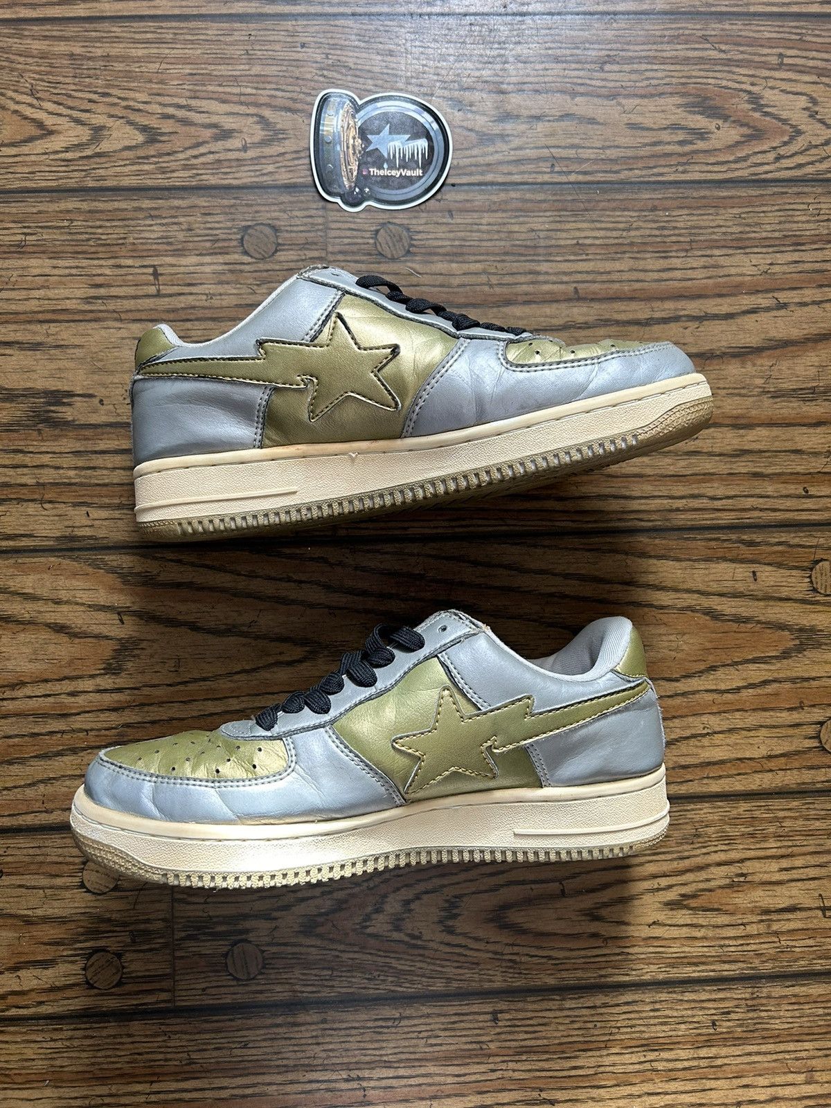 Bape Bape Grey/Green 10th Anniversary Bapesta Size US 9.5 / EU 42-43 - 2 Thumbnail