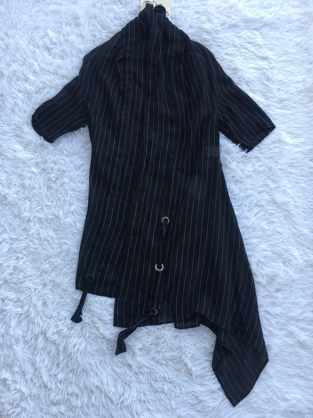 Yohji Yamamoto Rare Vintage Y’s Yohji Yamamoto Linen Stripes Cardi Size US M / EU 48-50 / 2 - 4 Thumbnail