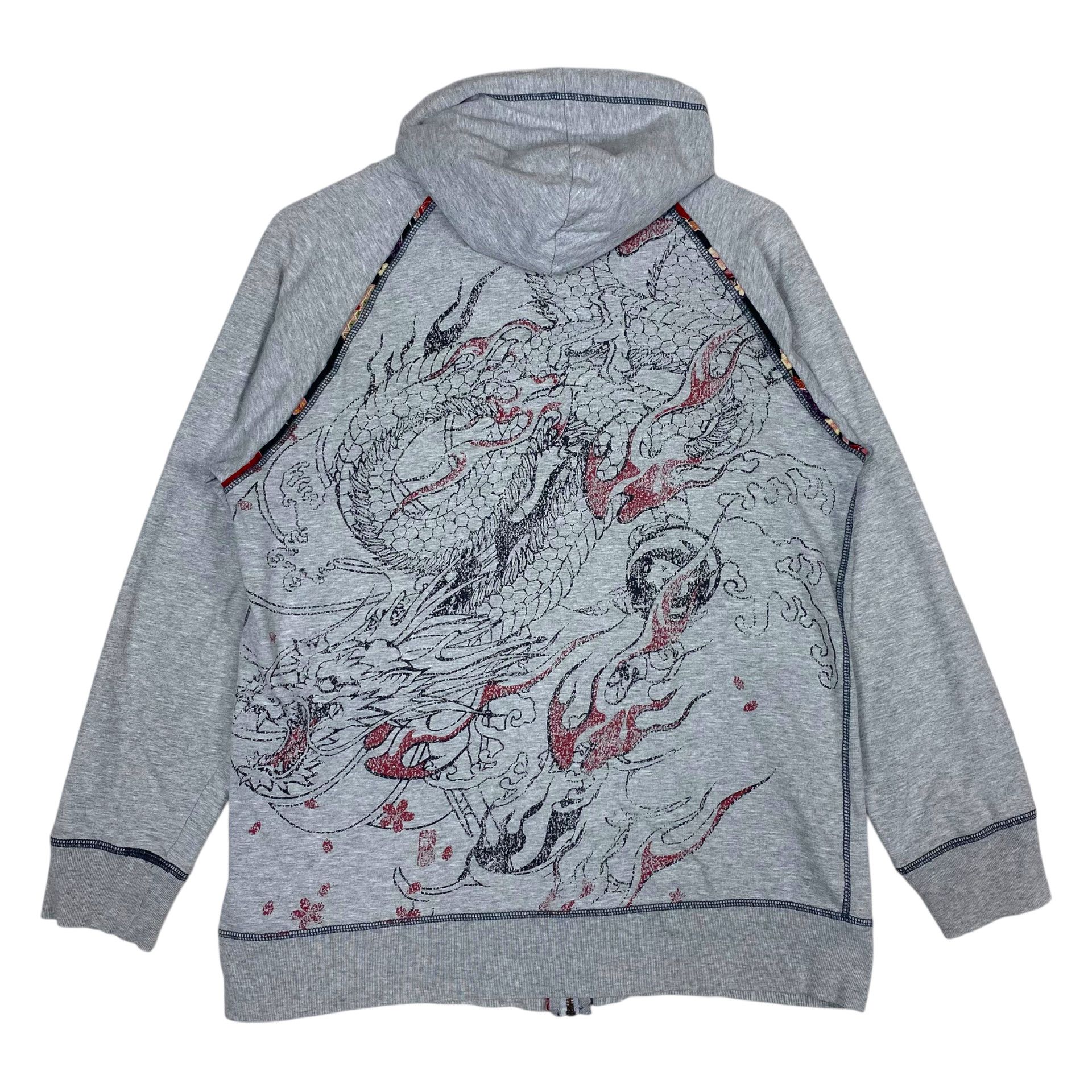 Japanese Brand 💥 KARAKURI JAPANESE SUKAJAN ZIPPER HOODED SWEATER Size US M / EU 48-50 / 2 - 4 Thumbnail