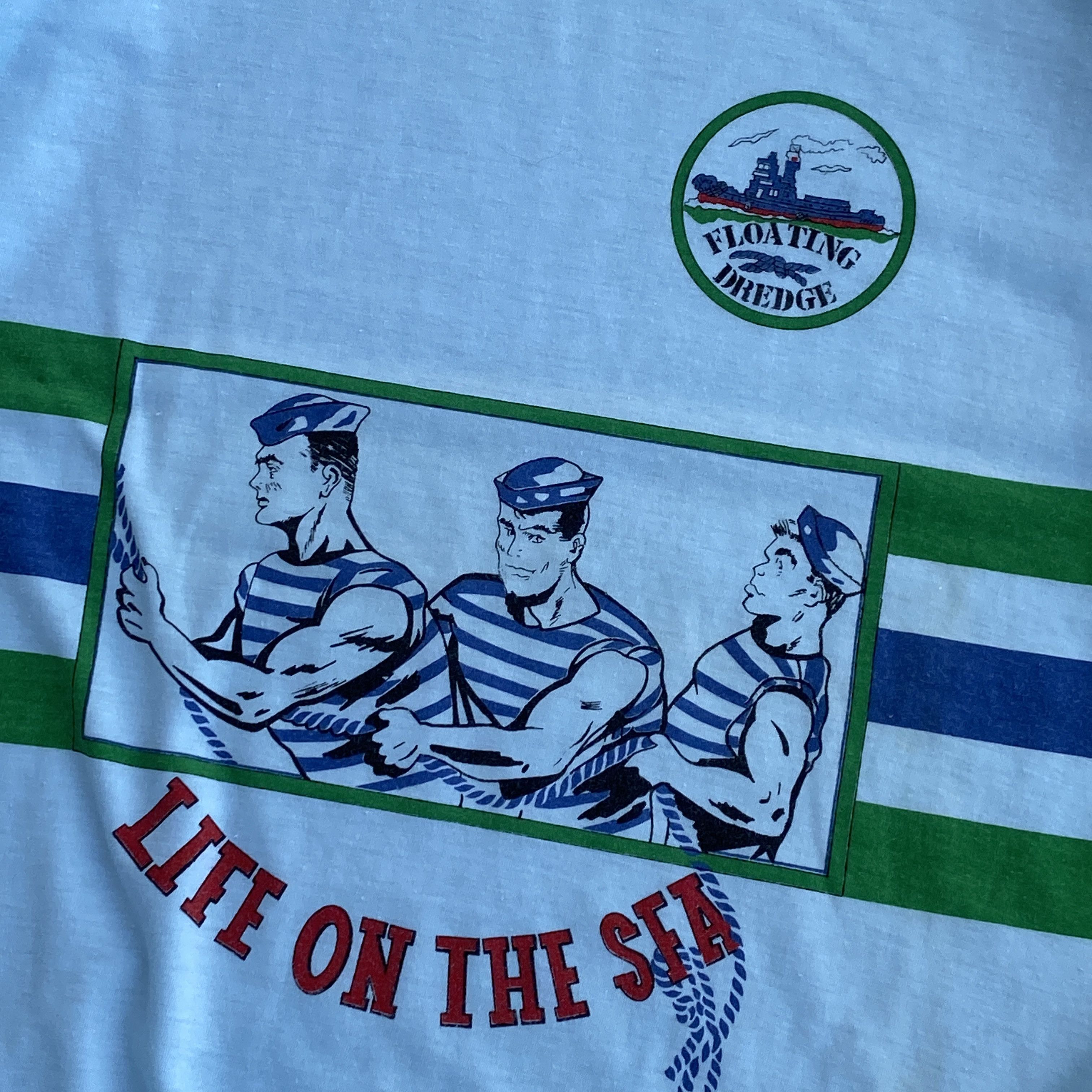 Vintage 80s-90s single stitch blue sea t-shirt - XL Size US XL / EU 56 / 4 - 2 Thumbnail