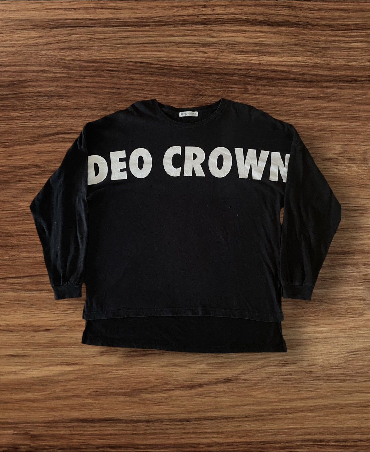 Japanese Brand × Vintage Vintage Japanese Brand Rodeo Crowns Big Logo Long Sleeve Tee Size US L / EU 52-54 / 3 - 2 Thumbnail