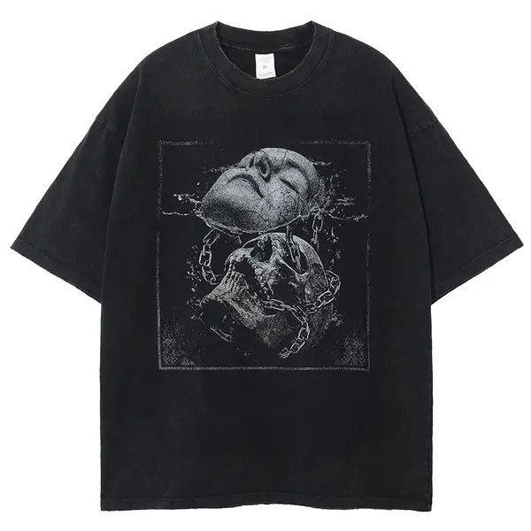 VIBE Streetwear Washed Vintage Graphic Harajuku T-Shirt Size US L / EU 52-54 / 3 - 2 Thumbnail