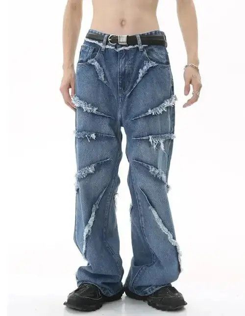 VIBE Raw edge wide-leg jeans with retro design Size US 32 / EU 48 - 1 Thumbnail