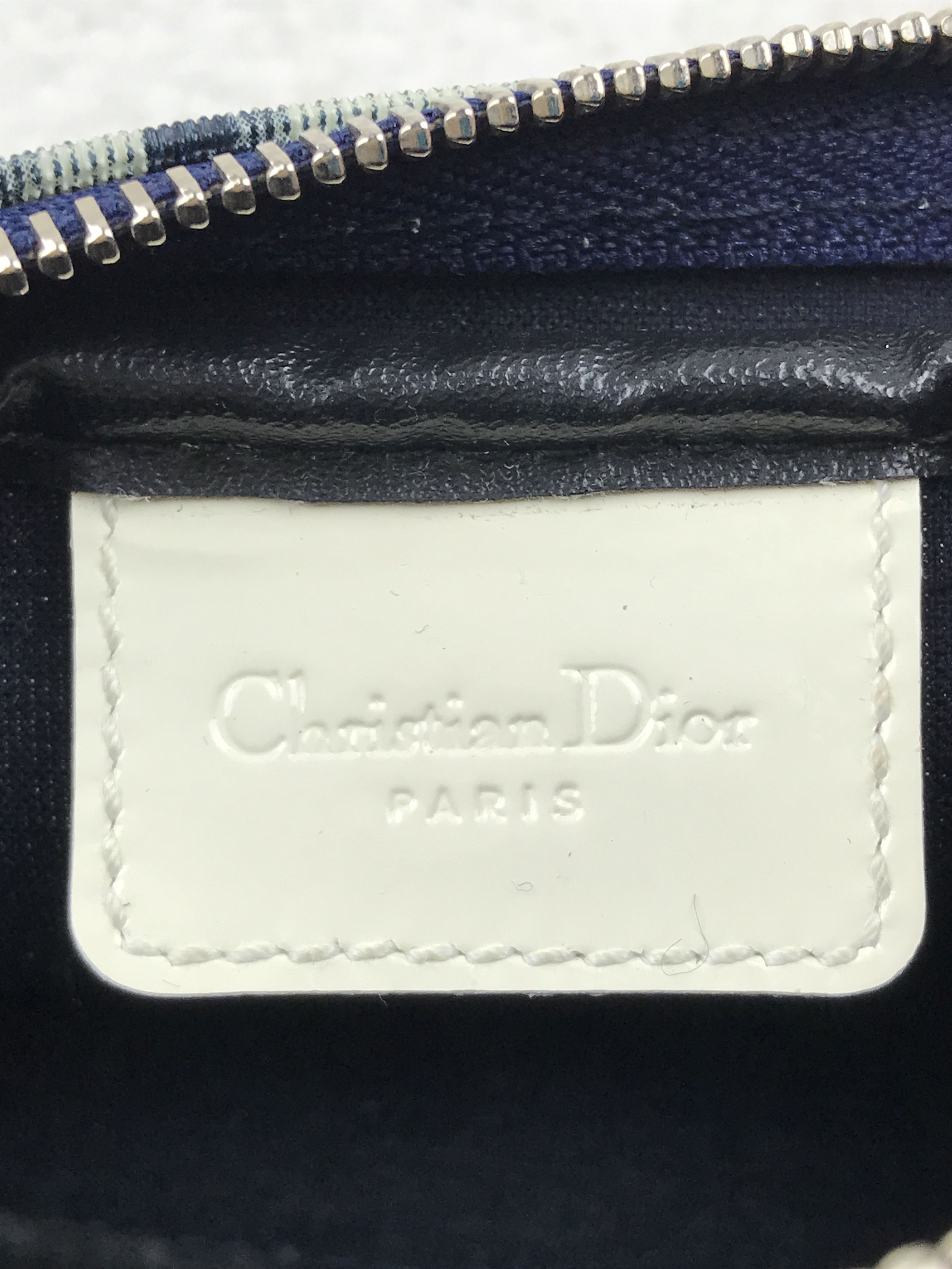 Christian Dior Monsieur Vintage Christian Dior Trotter Pouch Canvas Navy Ivory Size ONE SIZE - 13 Thumbnail