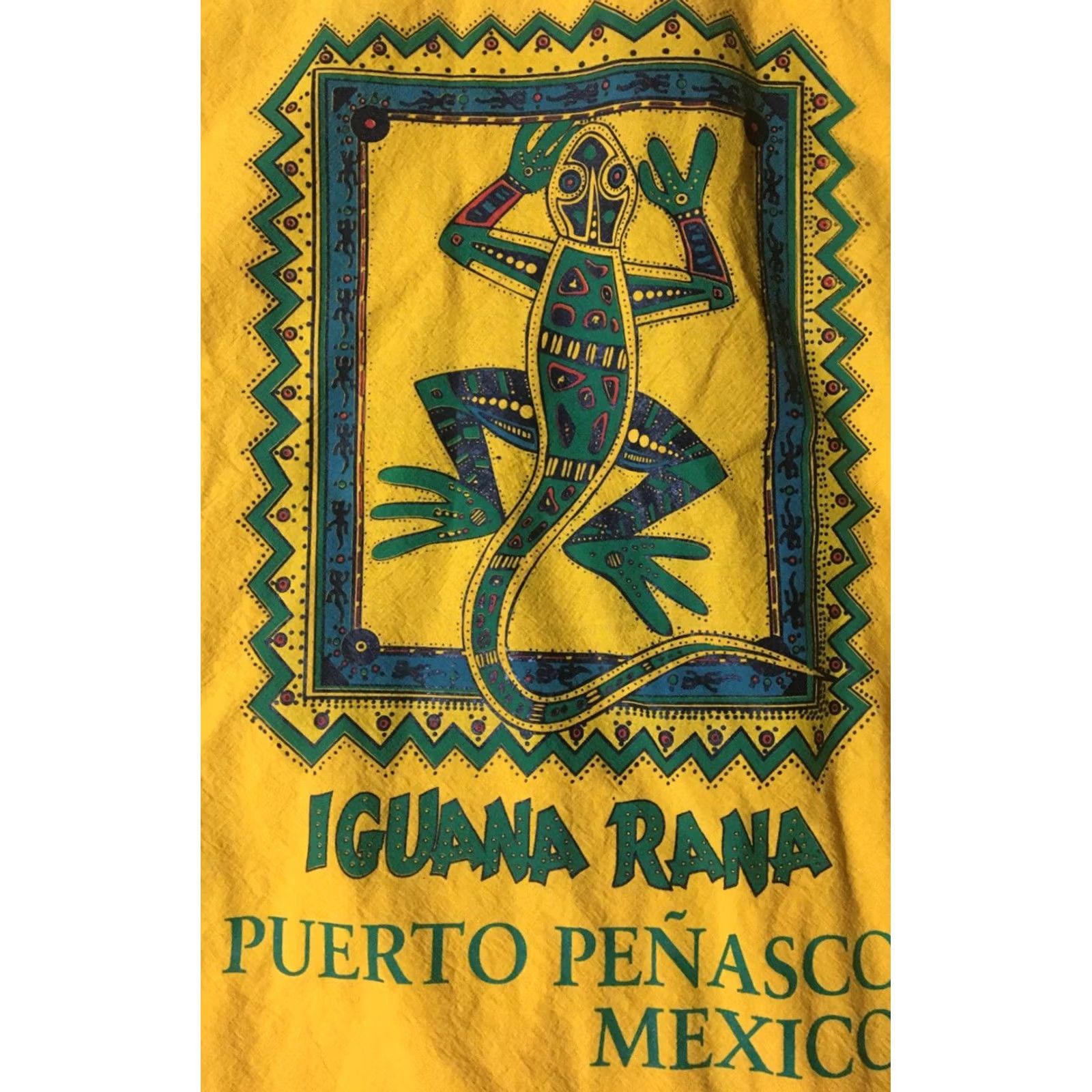 Nautica VINTAGE Iguana Jacket Surf Hoodie Lizard XL Yellow Men Retro 90s Grunge Nautical Beach USA Puerto Penasco Mexico Size US XL / EU 56 / 4 - 3 Thumbnail