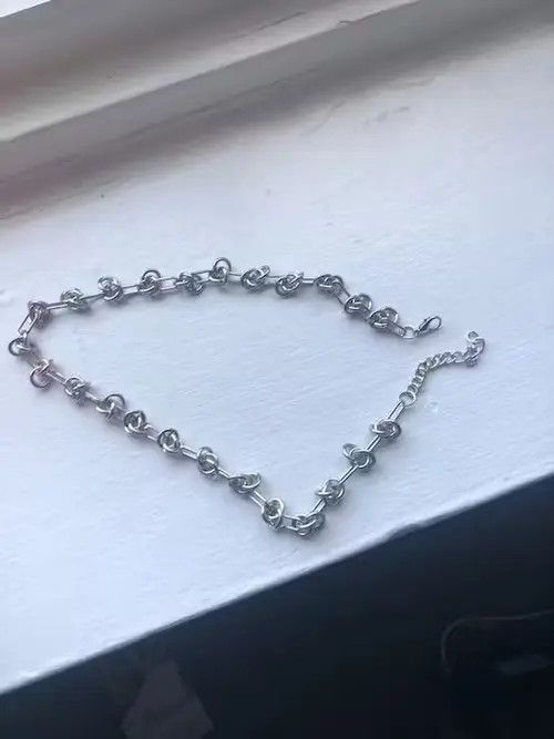 Jewelry Silver Thorns Knot Chains Choker Necklace Size ONE SIZE - 4 Thumbnail