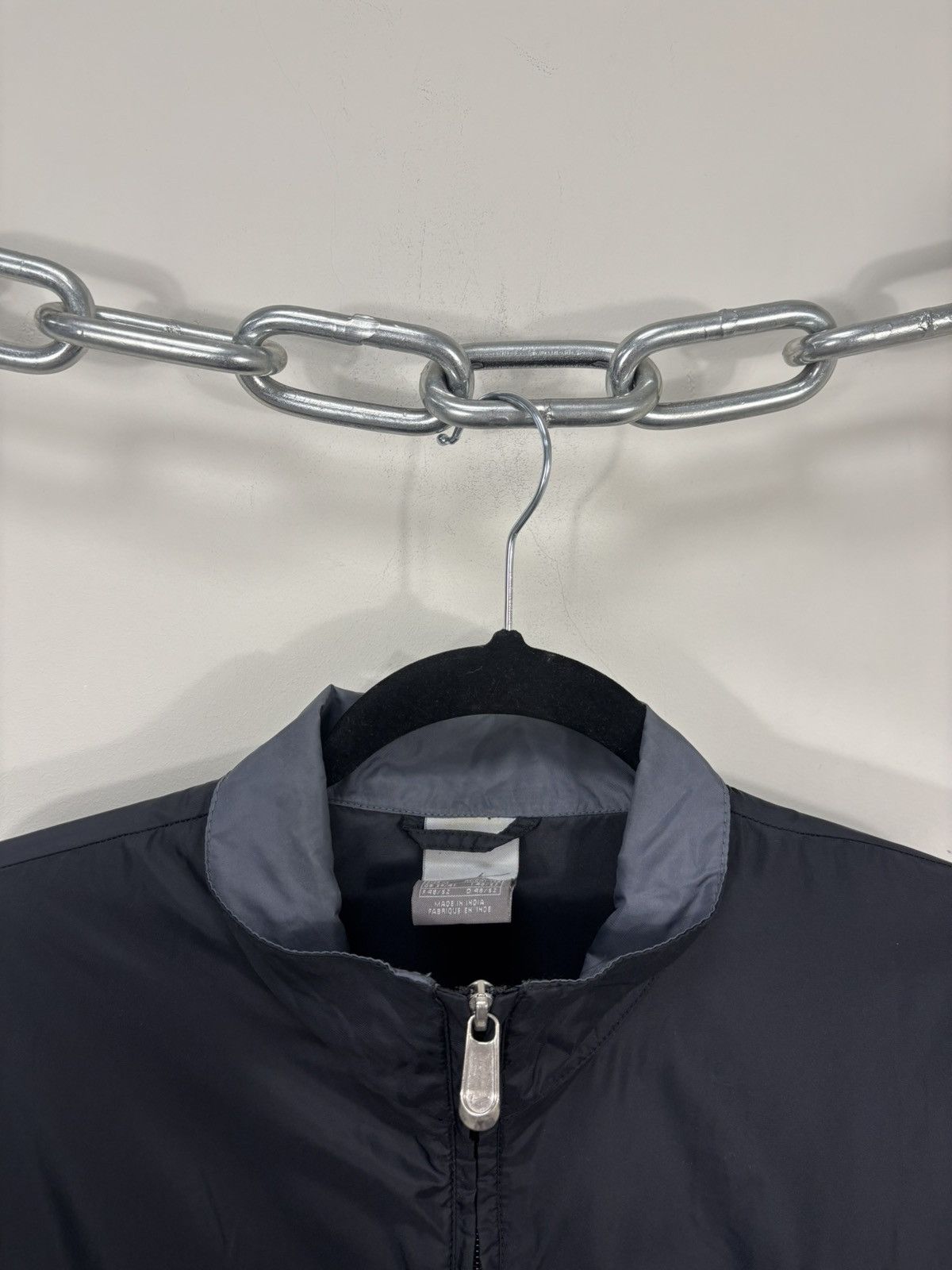 Nike Vintage Nike Y2K Black/Grey Hype Nylon Track Jacket Size US M / EU 48-50 / 2 - 6 Thumbnail