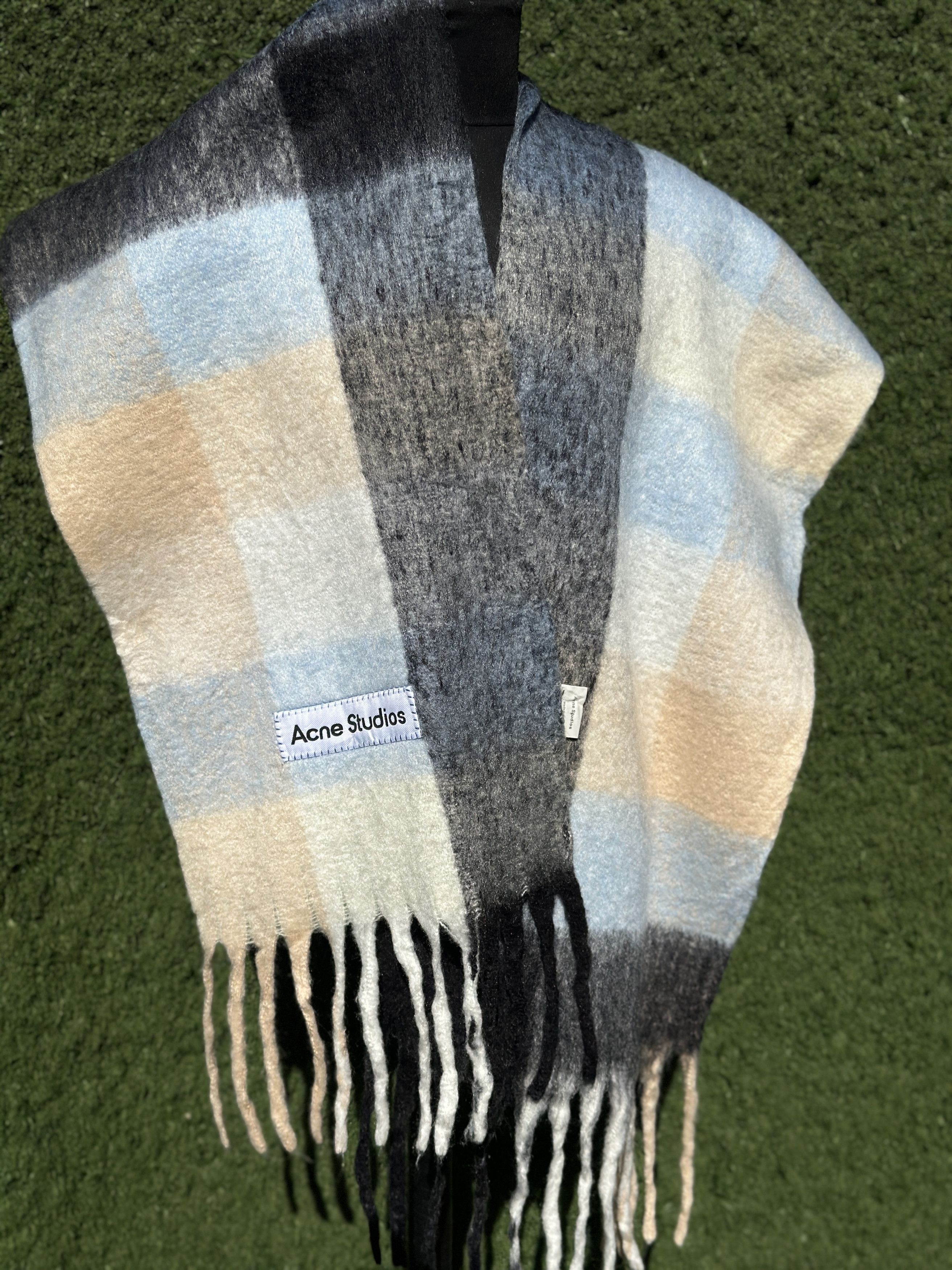 Acne Studios Multicolor Check Acne Studios Scarf Unisex Italy 250 X 35 Cm Size ONE SIZE - 8 Thumbnail