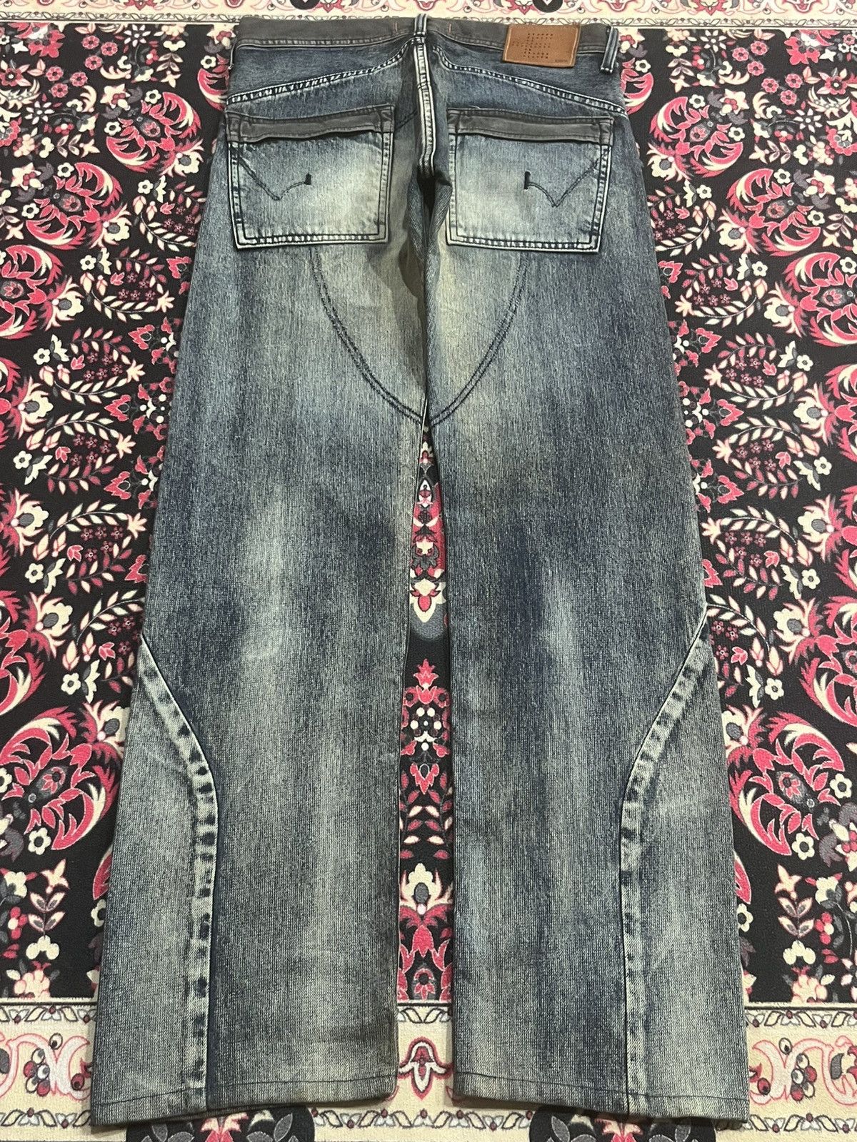 Le Grande Bleu (L.G.B.) Vintage Edwin E Function Cyberobotic Dark Mud Washed Jeans Size US 29 - 2 Thumbnail