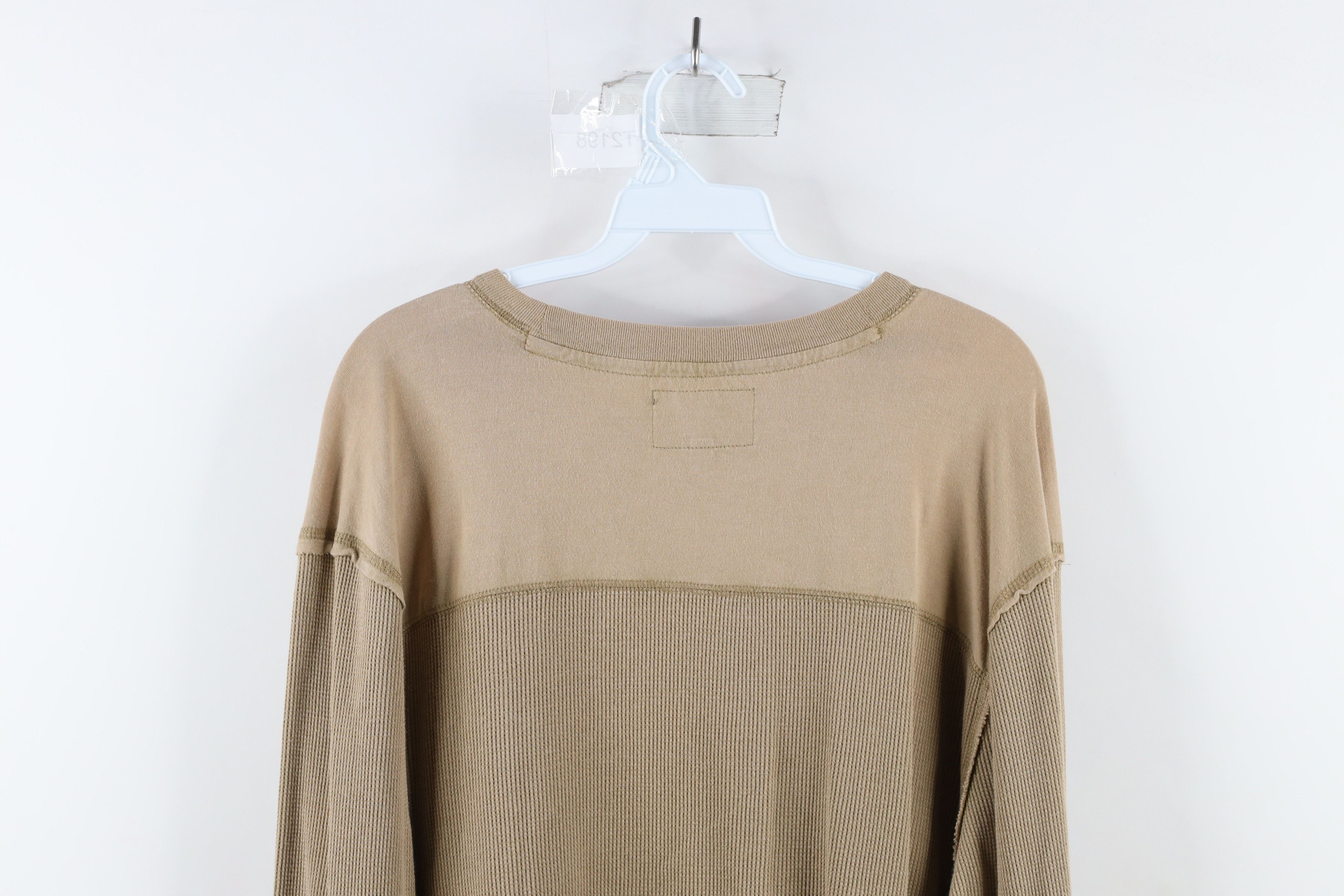 Nautica × Vintage Vintage Nautica Patch Thermal Waffle Knit T-Shirt Beige Size US L / EU 52-54 / 3 - 8 Thumbnail