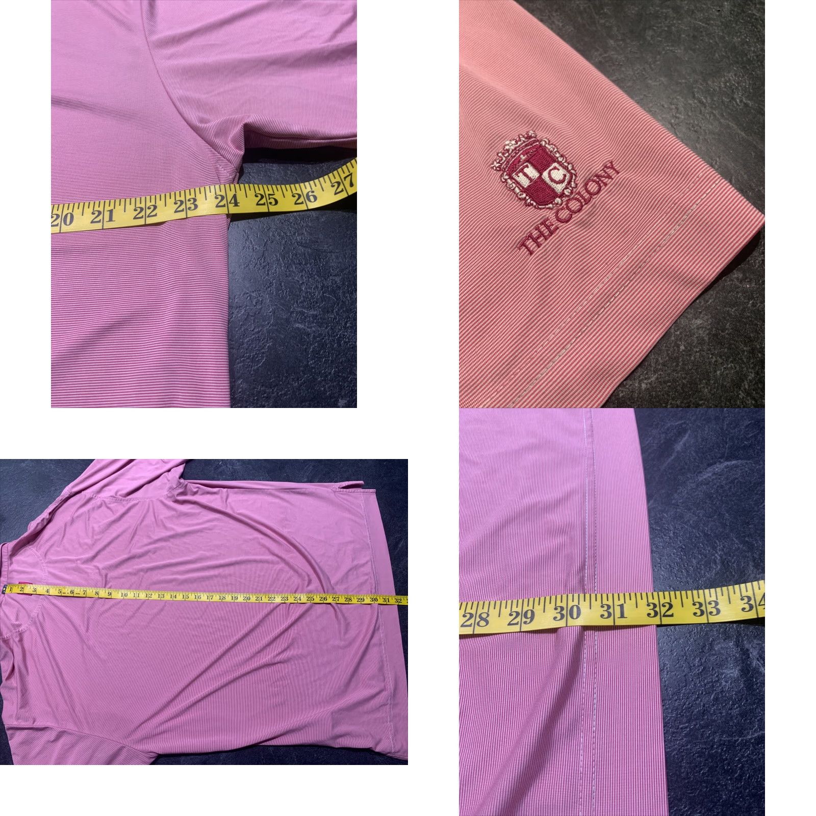 Footjoy FootJoy Performance Golf Polo Shirt Mens Medium Pink Striped Activewear Size US M / EU 48-50 / 2 - 8 Thumbnail