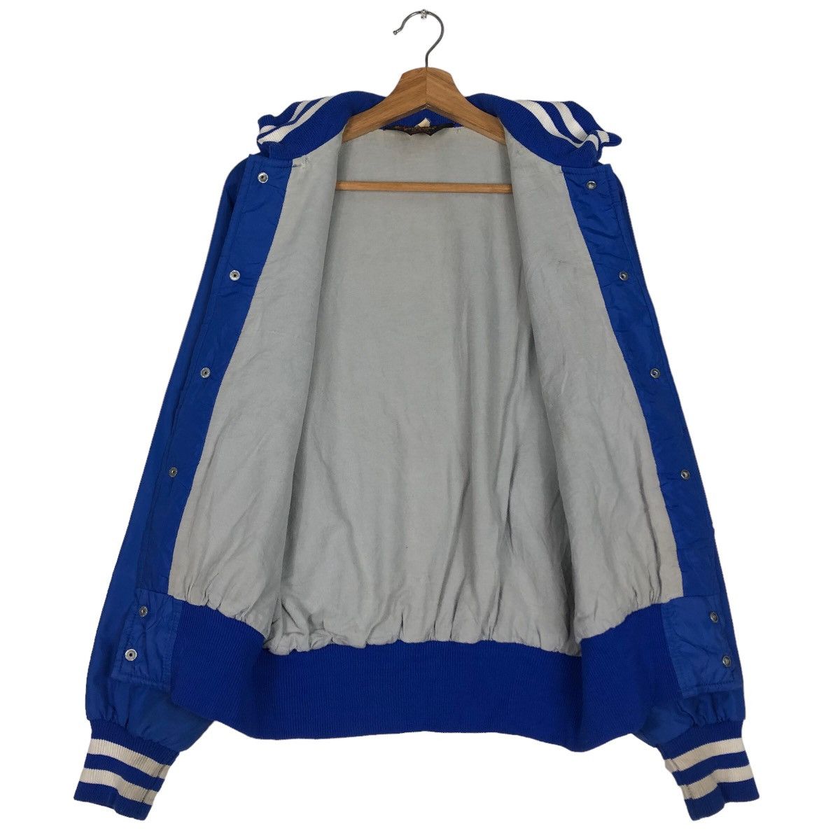 Japanese Brand 🔥Vintage Bomber Jacket Satin Dunbrooke USA Big Logo Size US S / EU 44-46 / 1 - 11 Thumbnail