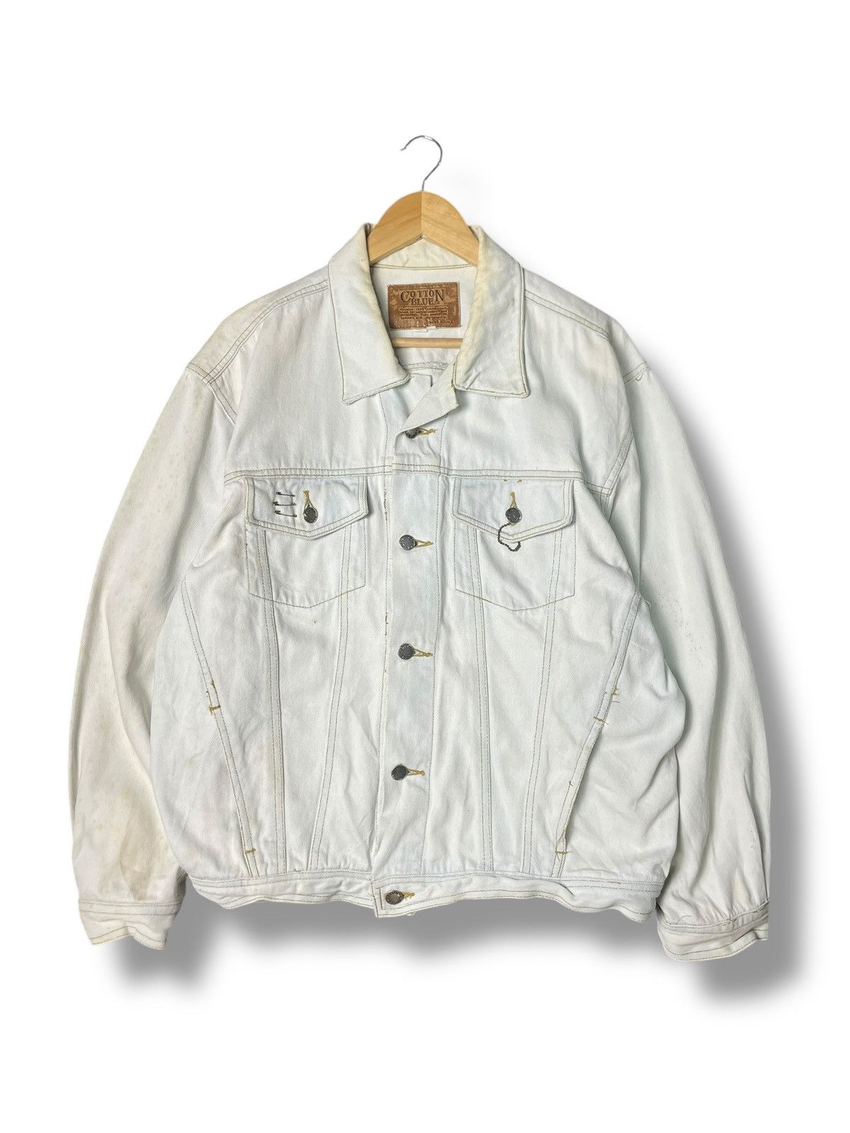 Japanese Brand × Vintage Cotton Blue Brand Denim Jacket (69) Size US L / EU 52-54 / 3 - 1 Thumbnail