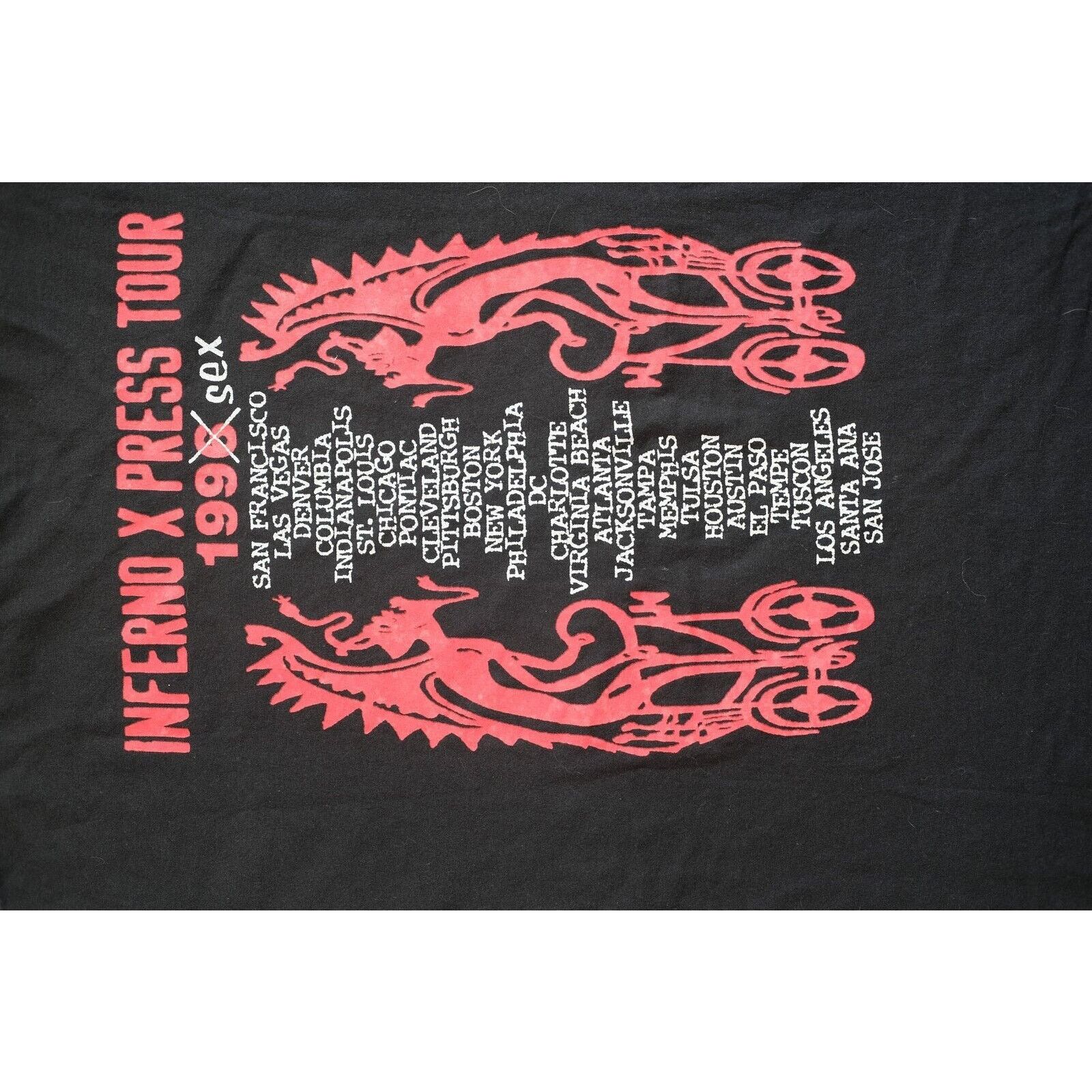 Fruit Of The Loom Vintage 1996 Thrill Kill Inferno Tour Dragon Tee Unisex XL Size US XL / EU 56 / 4 - 8 Thumbnail