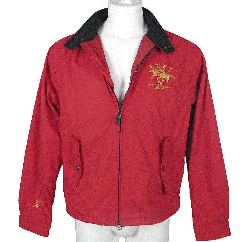 NEW Vintage Polo Ralph Lauren Match Player Jacket! Med Red