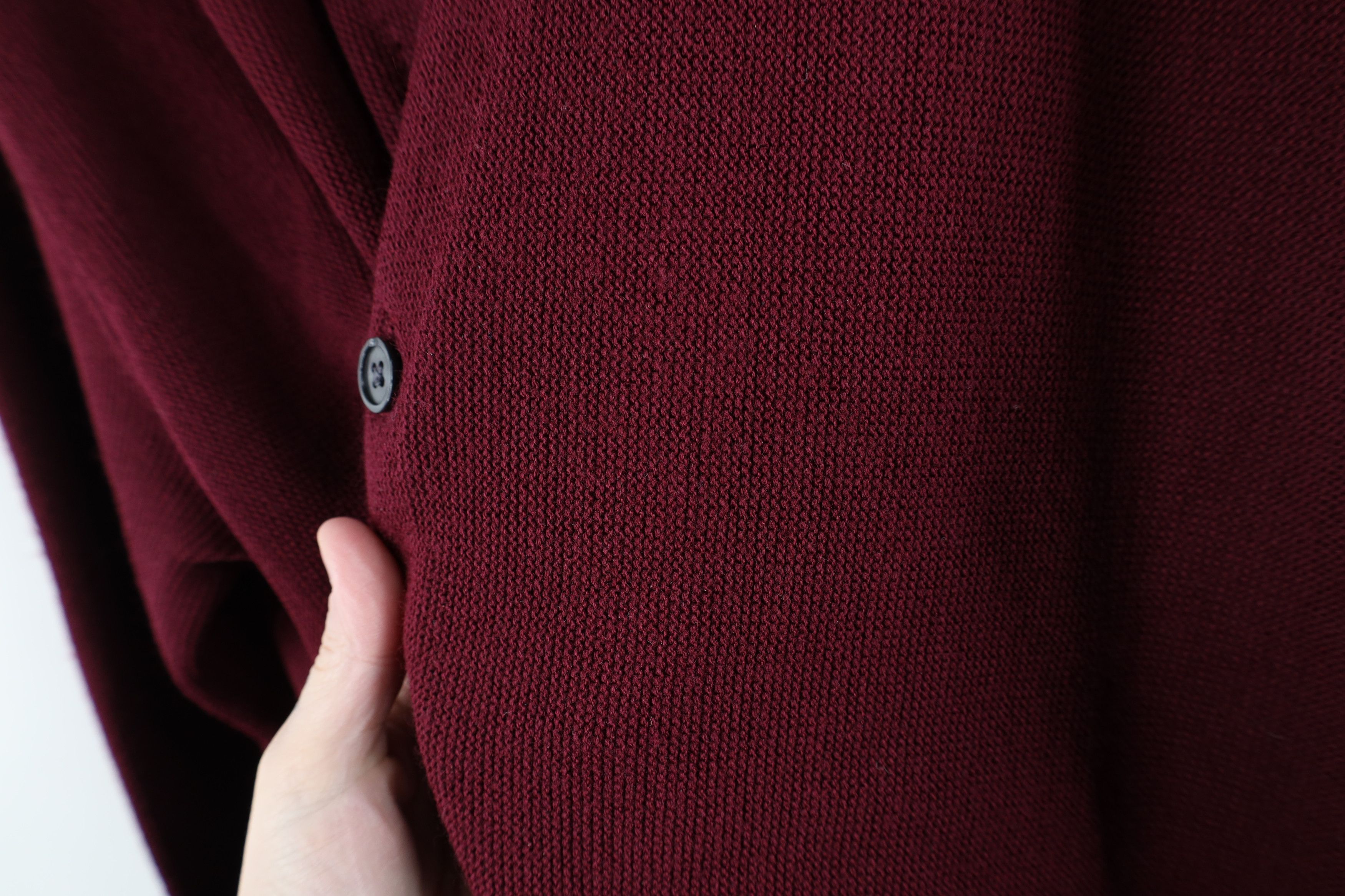 Vintage Vintage 90s Streetwear Knit Cardigan Sweater Maroon USA Size US L / EU 52-54 / 3 - 5 Thumbnail