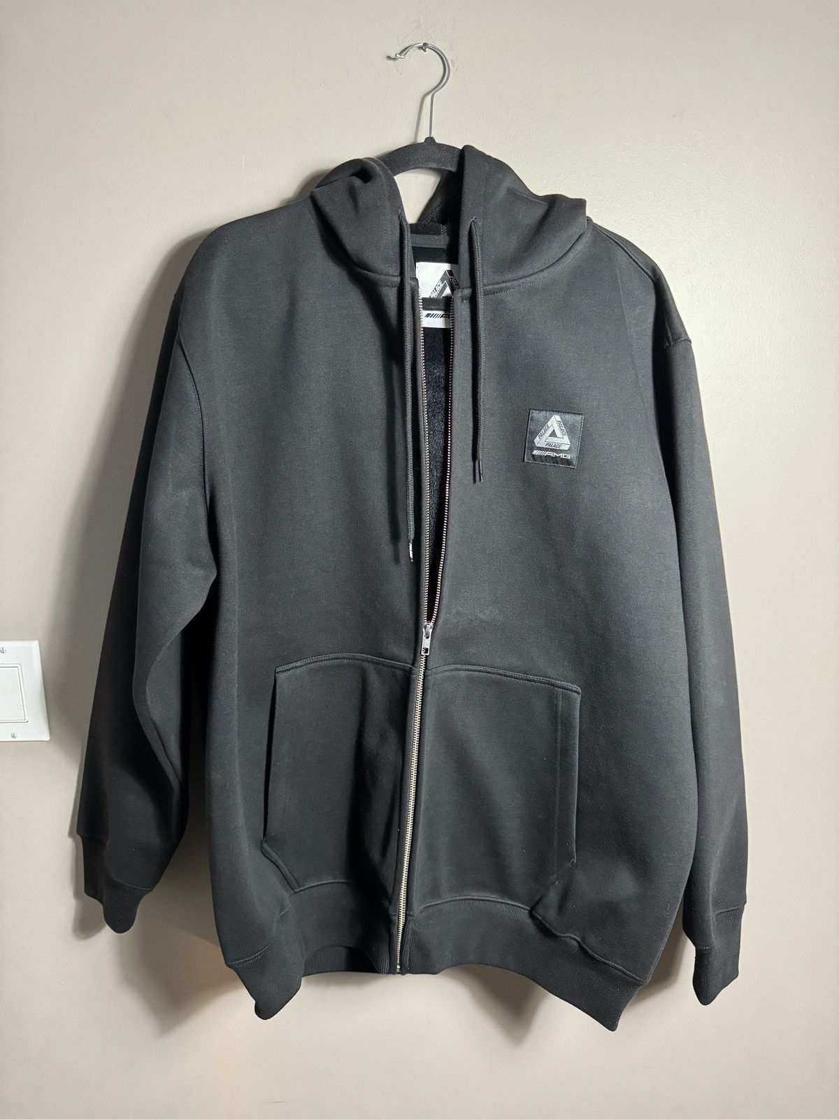 image of Palace X Amg 2.0 Zip-Up Hoodie in Black, Men's (Size XL)