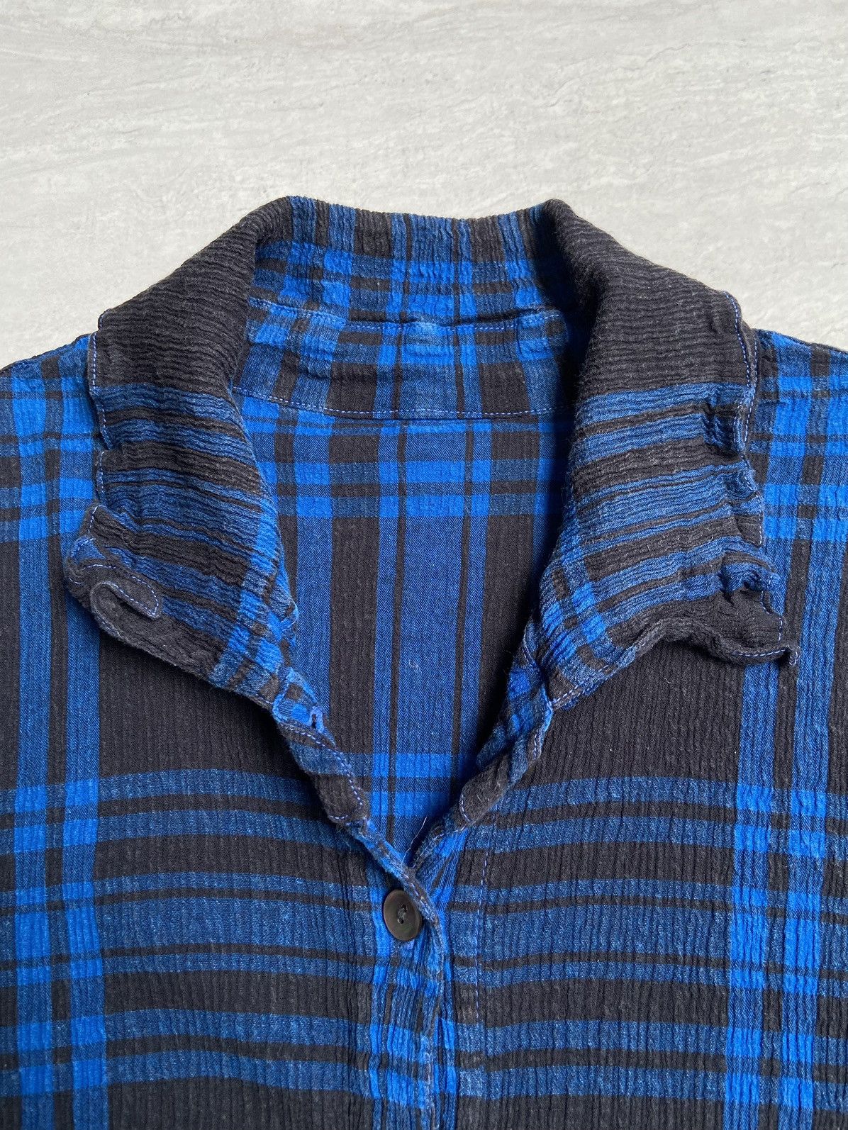Issey Miyake × Tsumori Chisato TSUMORI CHISATO Plaid Wrinkle Meringue Pleats Shirt Size US XS / EU 42 / 0 - 5 Thumbnail