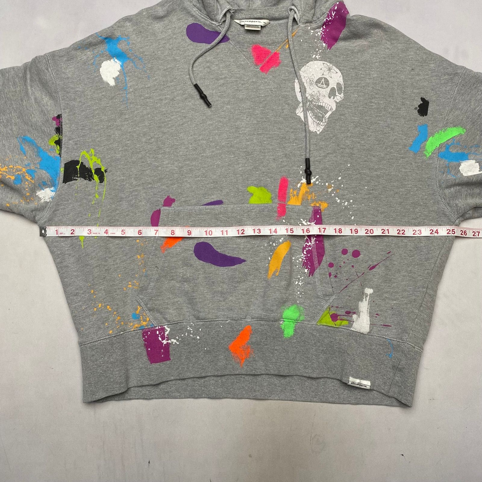 Eleven Paris Eleven Paris Paint Splatter Hoodie Mens Large Oversized Boxy Size US L / EU 52-54 / 3 - 6 Thumbnail