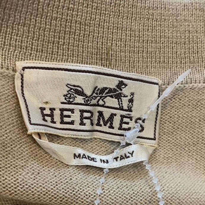 Hermes Hermes beige open collar cashmere T Shirt Size US M / EU 48-50 / 2 - 3 Thumbnail