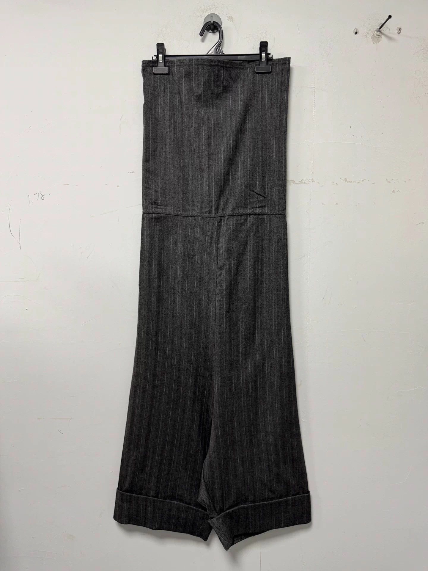 Junya Watanabe JUNYA WATANABE Striped Bustier Jumpsuit Gray S Size S / US 4 / IT 40 - 1 Thumbnail
