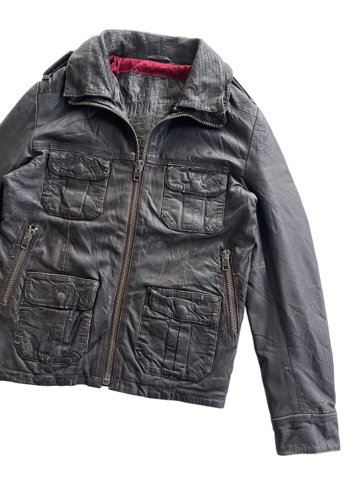 Superdry AW10 Superdry Brad Cuir Leather Jacket Size US S / EU 44-46 / 1 - 5 Thumbnail