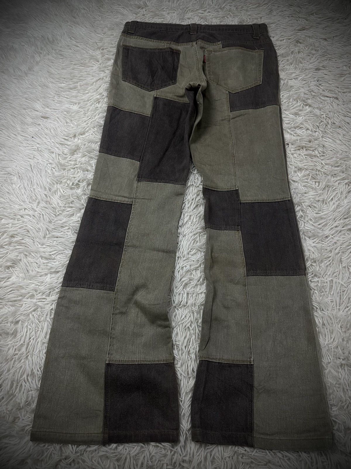 Hysteric Glamour rare 00s tornado mart patchwork punk flare denim jeans Size US 31 - 6 Thumbnail