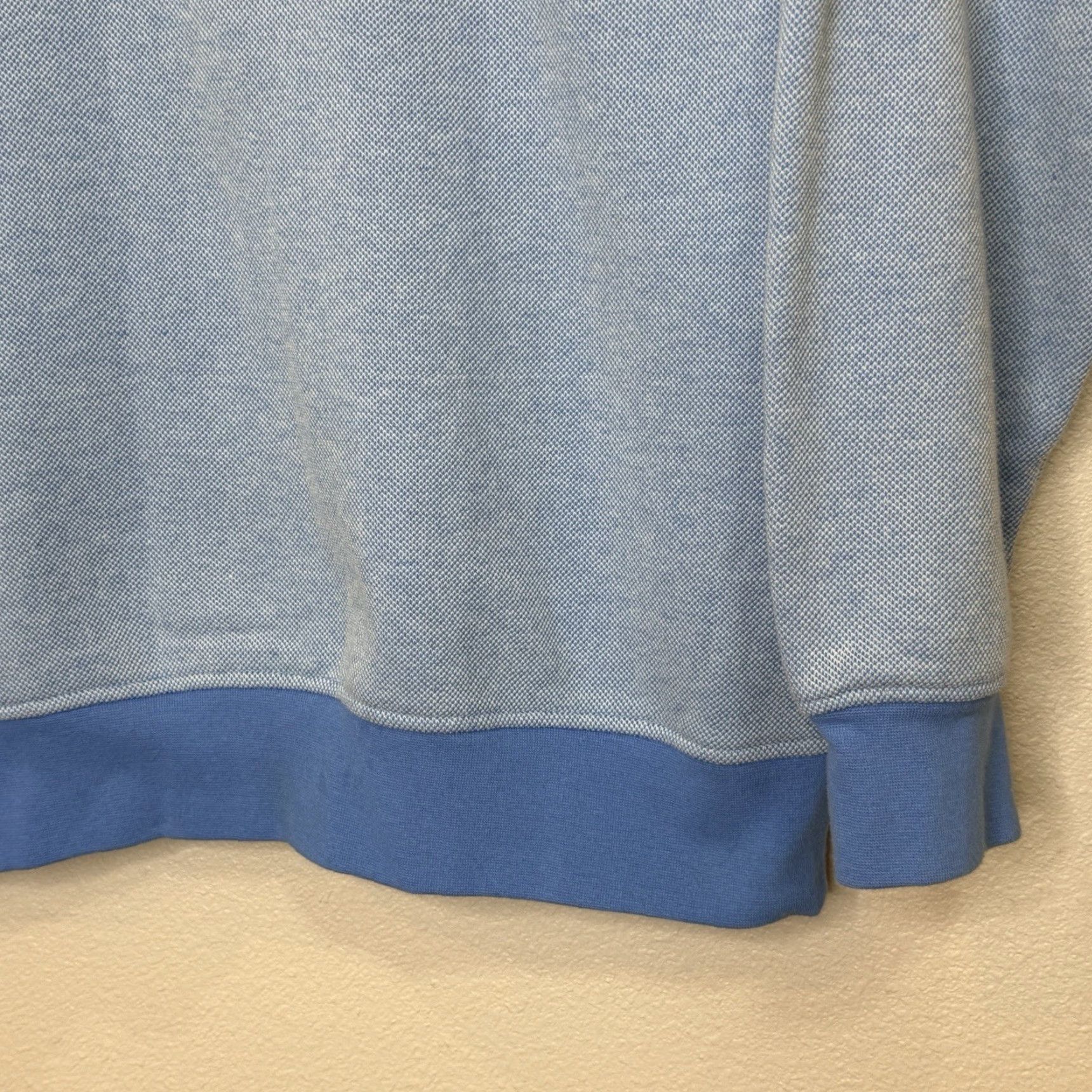 Orvis Orvis Sweater Mens Size Medium Blue Pique Knit Long Sleeve 1/4 Zip Pullover Size US M / EU 48-50 / 2 - 4 Thumbnail