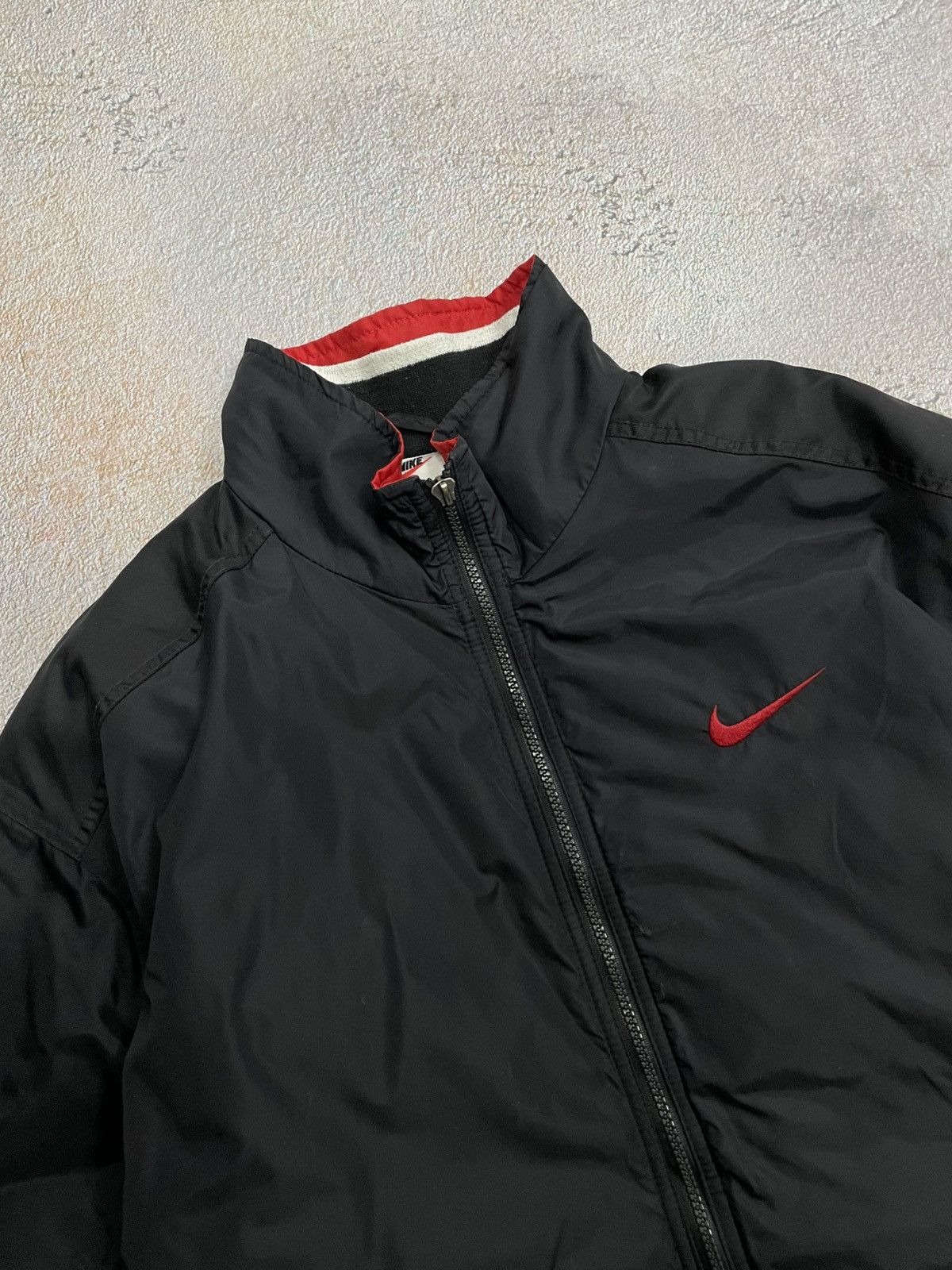 Nike Vintage Nike Big Logo Nylon Black Jacket Size US M / EU 48-50 / 2 - 5 Thumbnail