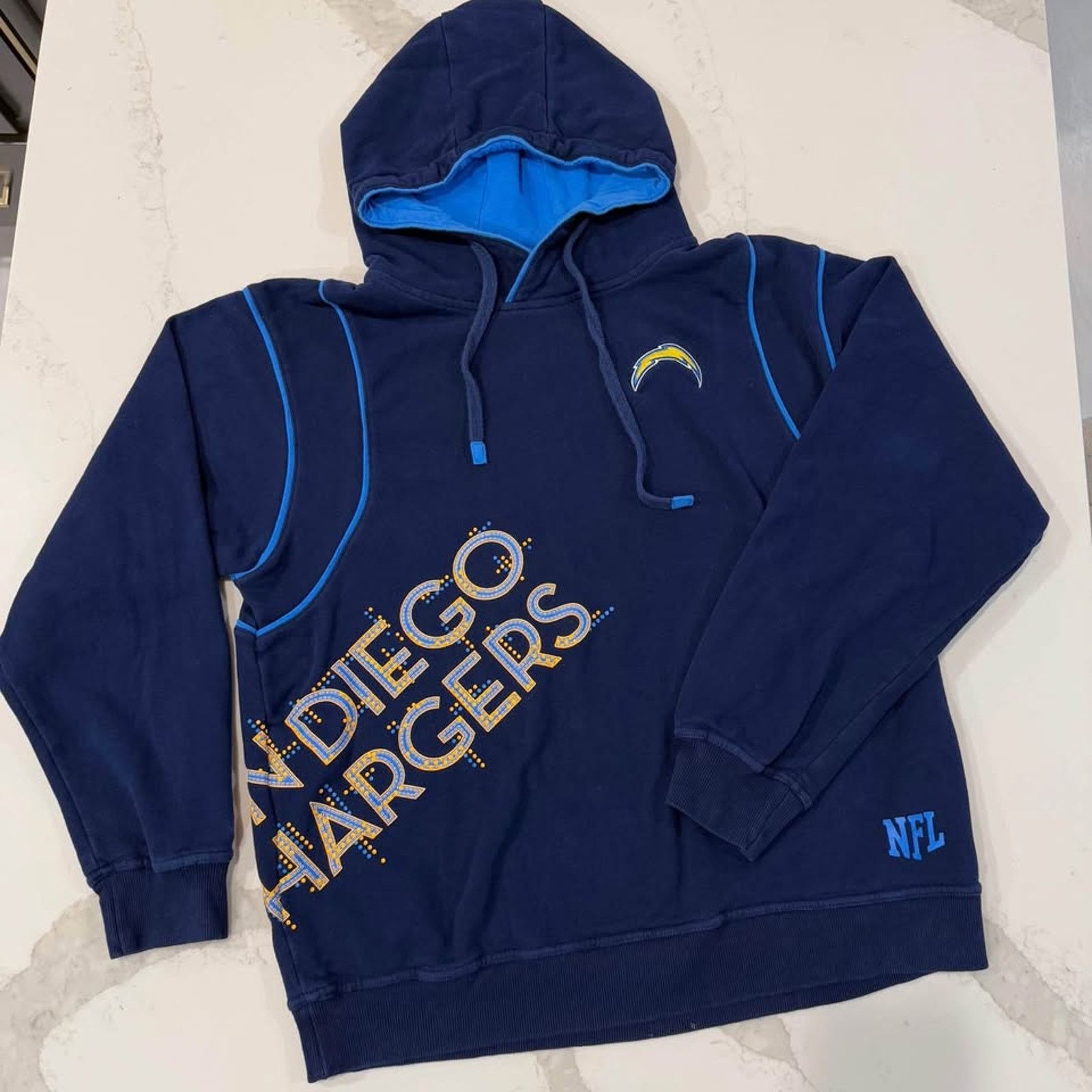 NFL Vintage NFL ProLine Chargers Hoodie Sweatshirt Blue Mens L Size US L / EU 52-54 / 3 - 1 Thumbnail