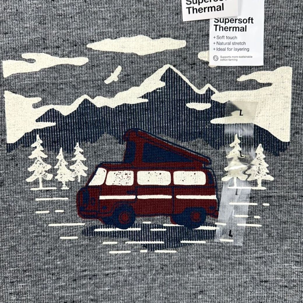 Vintage SONOMA Thermal Sweater Adult Large Grey Waffle Knit Crewneck Pullover Mens NEW Size US L / EU 52-54 / 3 - 6 Thumbnail