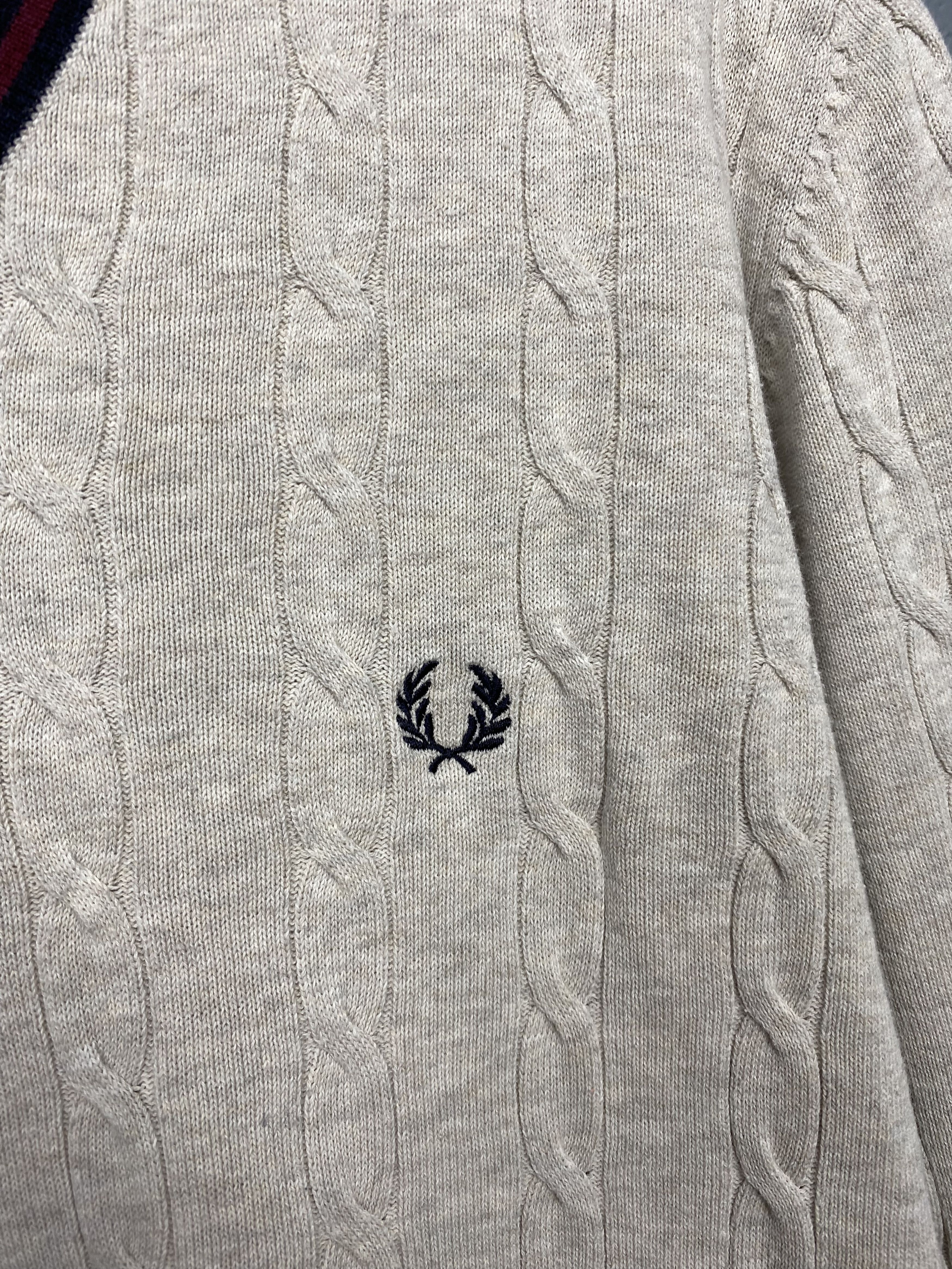 Fred Perry Fred Perry Vintage Mens V-Neck Knit Sweater Size US M / EU 48-50 / 2 - 3 Thumbnail