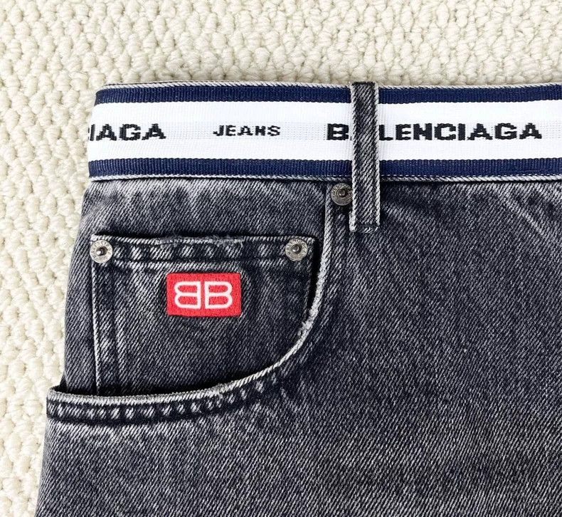 Balenciaga Balenciaga size M Distressed Black Belted Double B Embroid Size US 27 - 6 Thumbnail