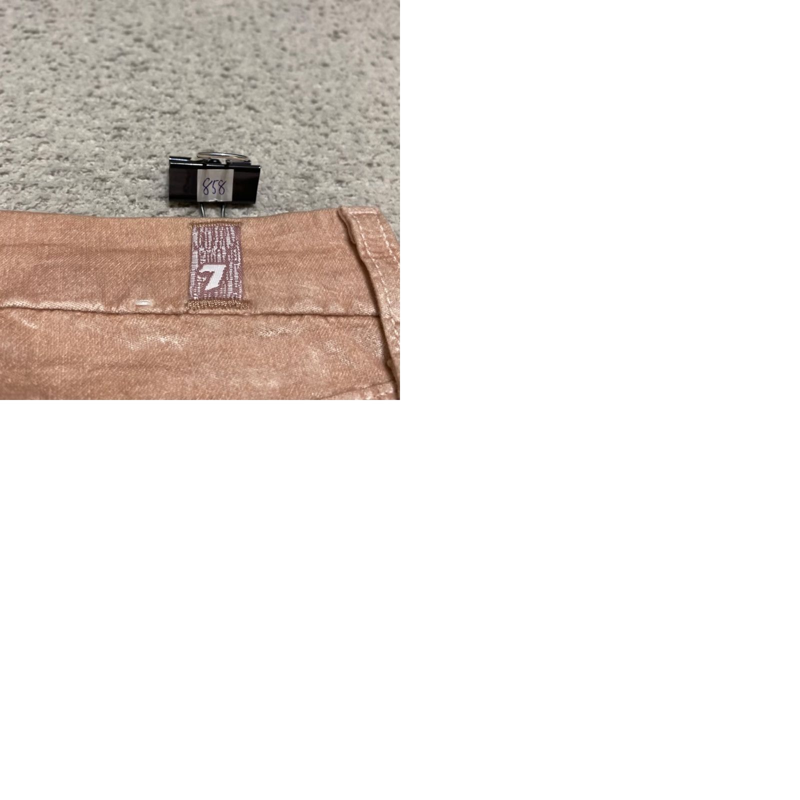 7 For All Mankind 7 For All Mankind Jeans Womens 29 Pink Velvet Mid Rise Skinny 28 In Inseam Size 29" - 9 Thumbnail