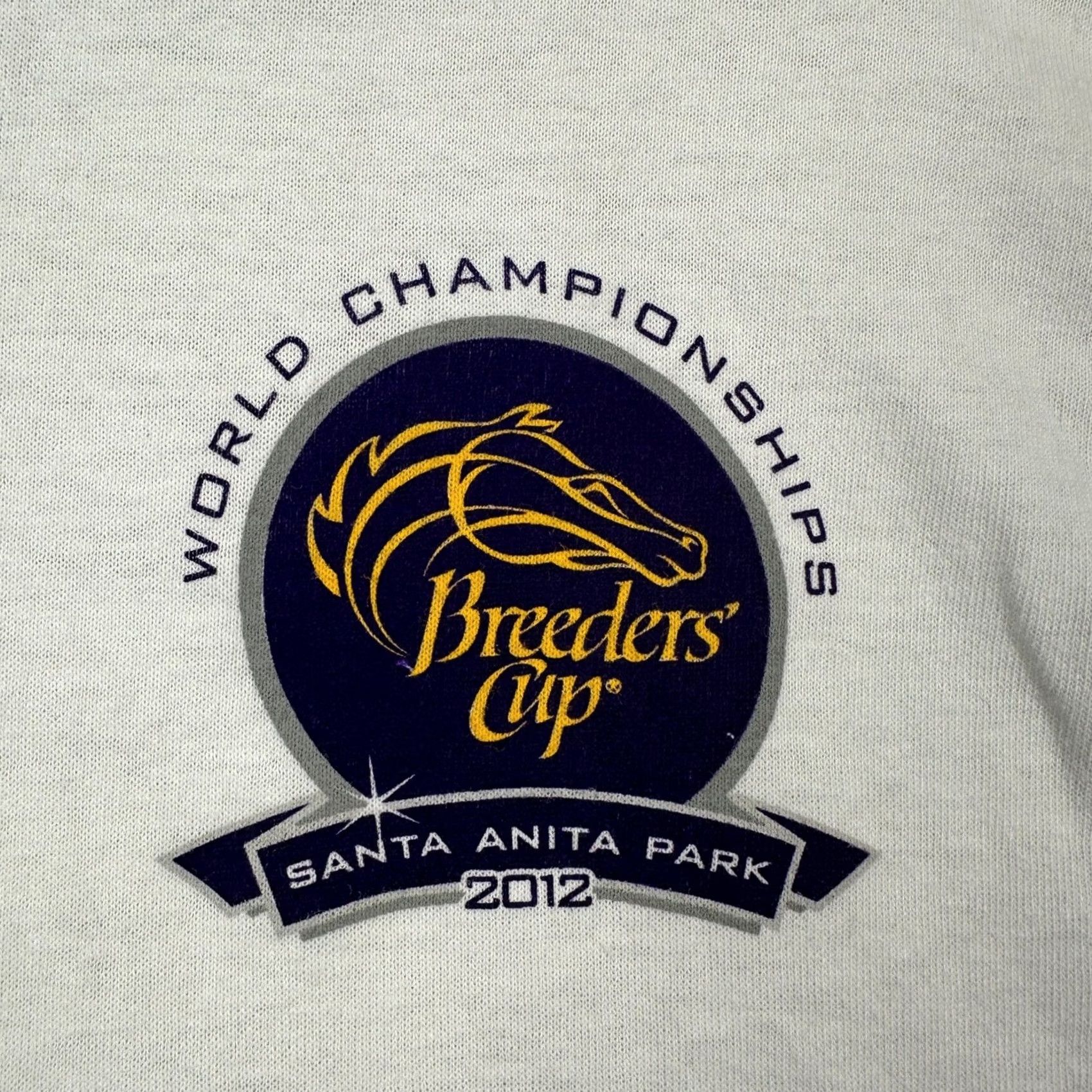 Vintage Breeders Cup T-Shirt Graphic Tee Womens Small White Short Sleeve Crewneck NEW Size S / US 4 / IT 40 - 5 Thumbnail