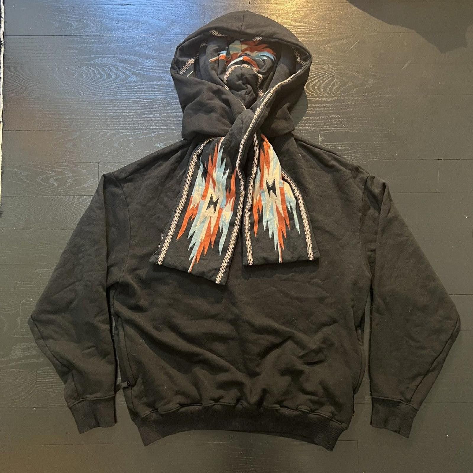 Kapital Black Scarf Hoodie
