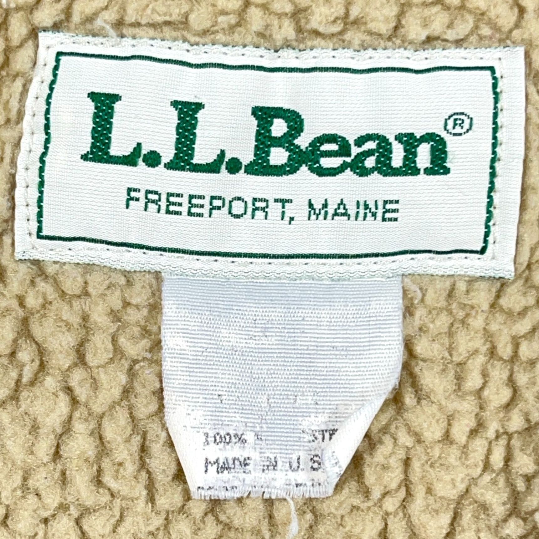 Vintage VINTAGE L.L. Bean Vest Shirt Mens 2XL Tan Beige Canvas Sherpa Lined 90s 80s Outdoor Utility Pockets Stand-Up Collar 2XL Men Size US XXL / EU 58 / 5 - 2 Thumbnail