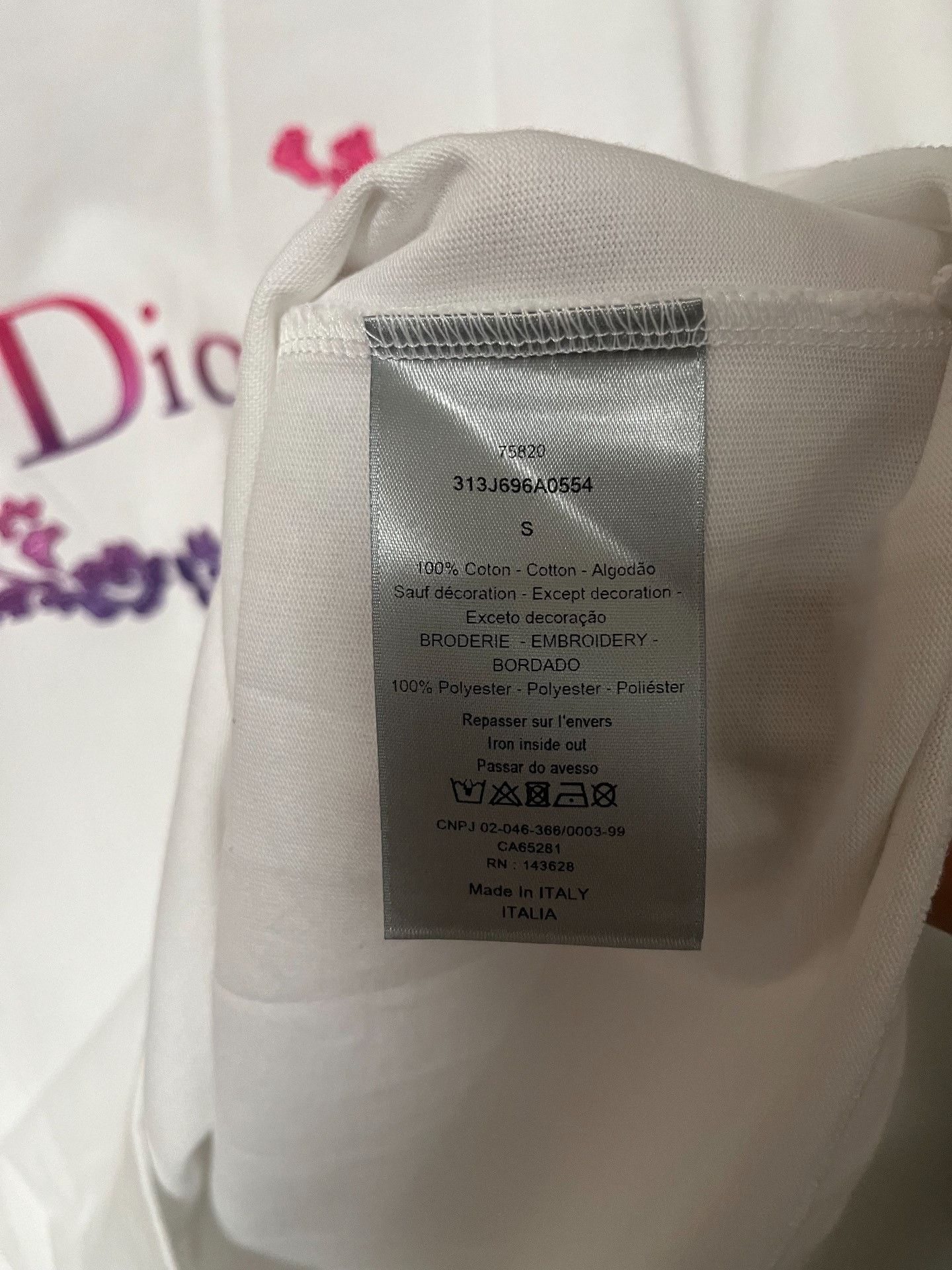 Dior Dior Essential White T-Shirt Size US S / EU 44-46 / 1 - 3 Thumbnail