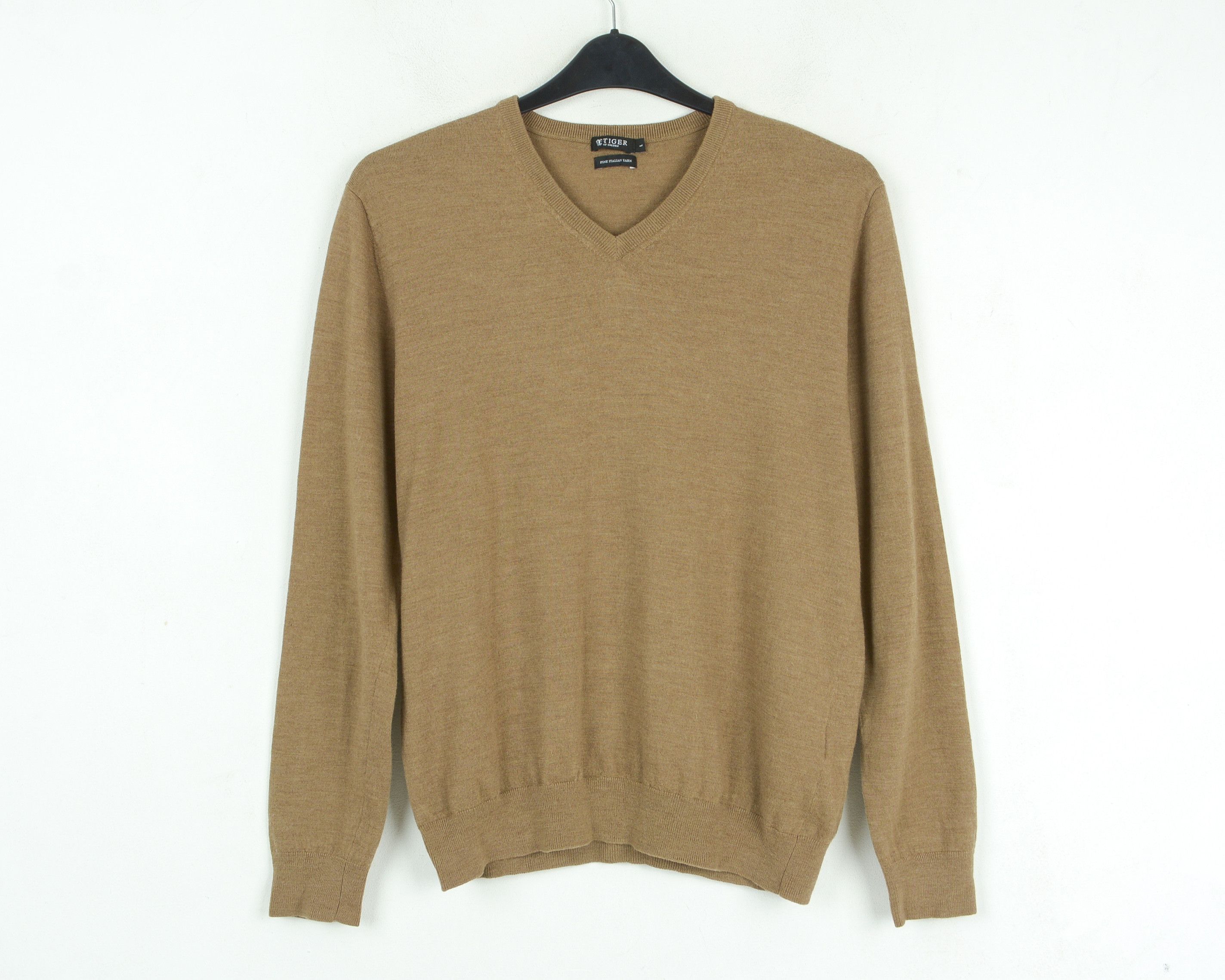 Tiger of Sweden 'RAEL' Fine Italian Wool Sweater L Pullover Jumper Brown Size US L / EU 52-54 / 3 - 1 Thumbnail