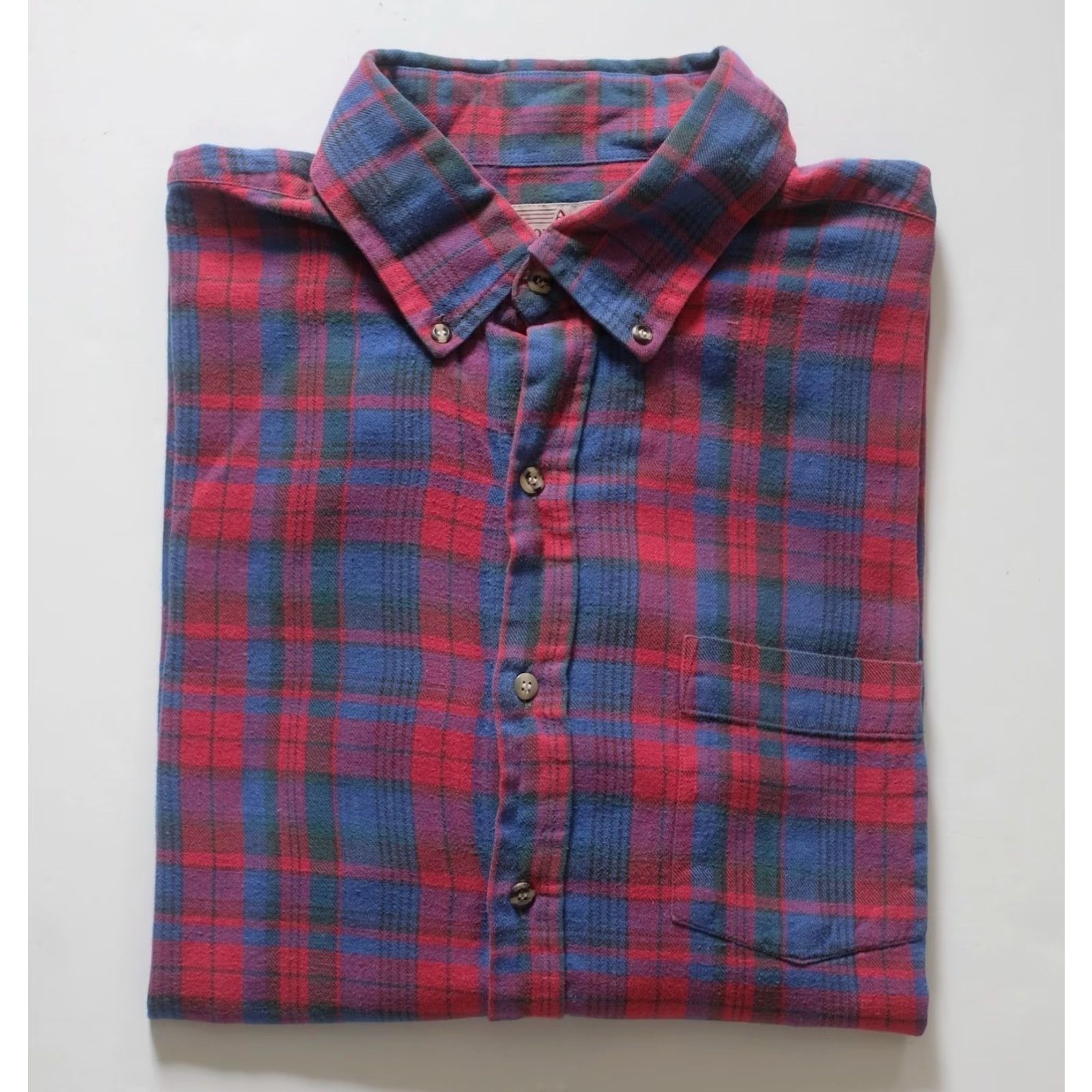 Arrow VINTAGE Arrow BUTTON-DOWN Shirt Men XL Flannel Red Hong Kong Made 80s 90s Casual Size US XL / EU 56 / 4 - 5 Thumbnail