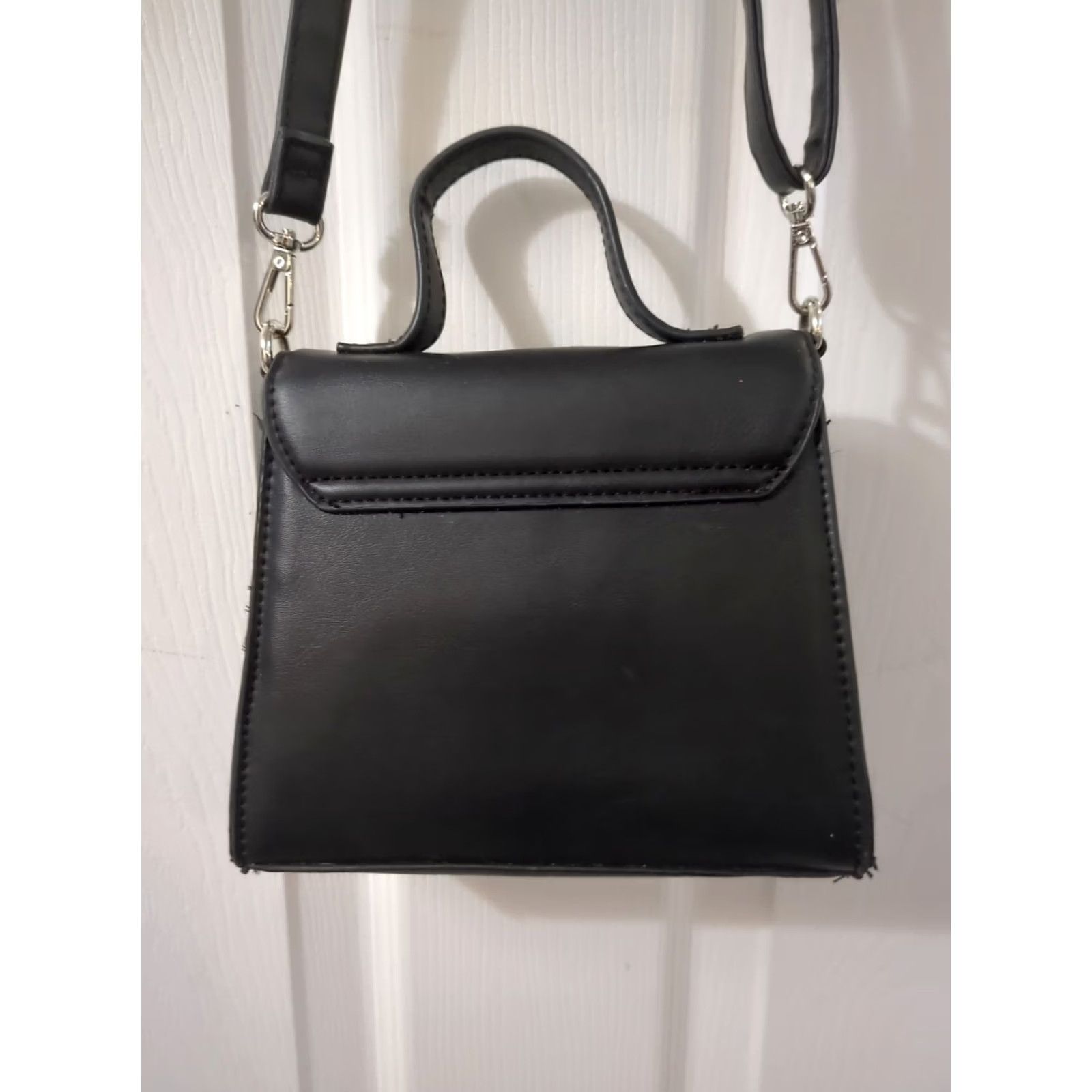 Primark Primark Black Shoulder Bag Crossbody Small Purse Silver Hardware Women Pattern: Solid Size ONE SIZE - 3 Thumbnail