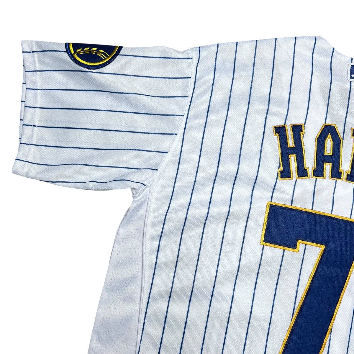 MLB × Nike MLB Milwaukee Brewers Josh Hader 71 Nike Pinstripe Jersey Size US XL / EU 56 / 4 - 11 Thumbnail